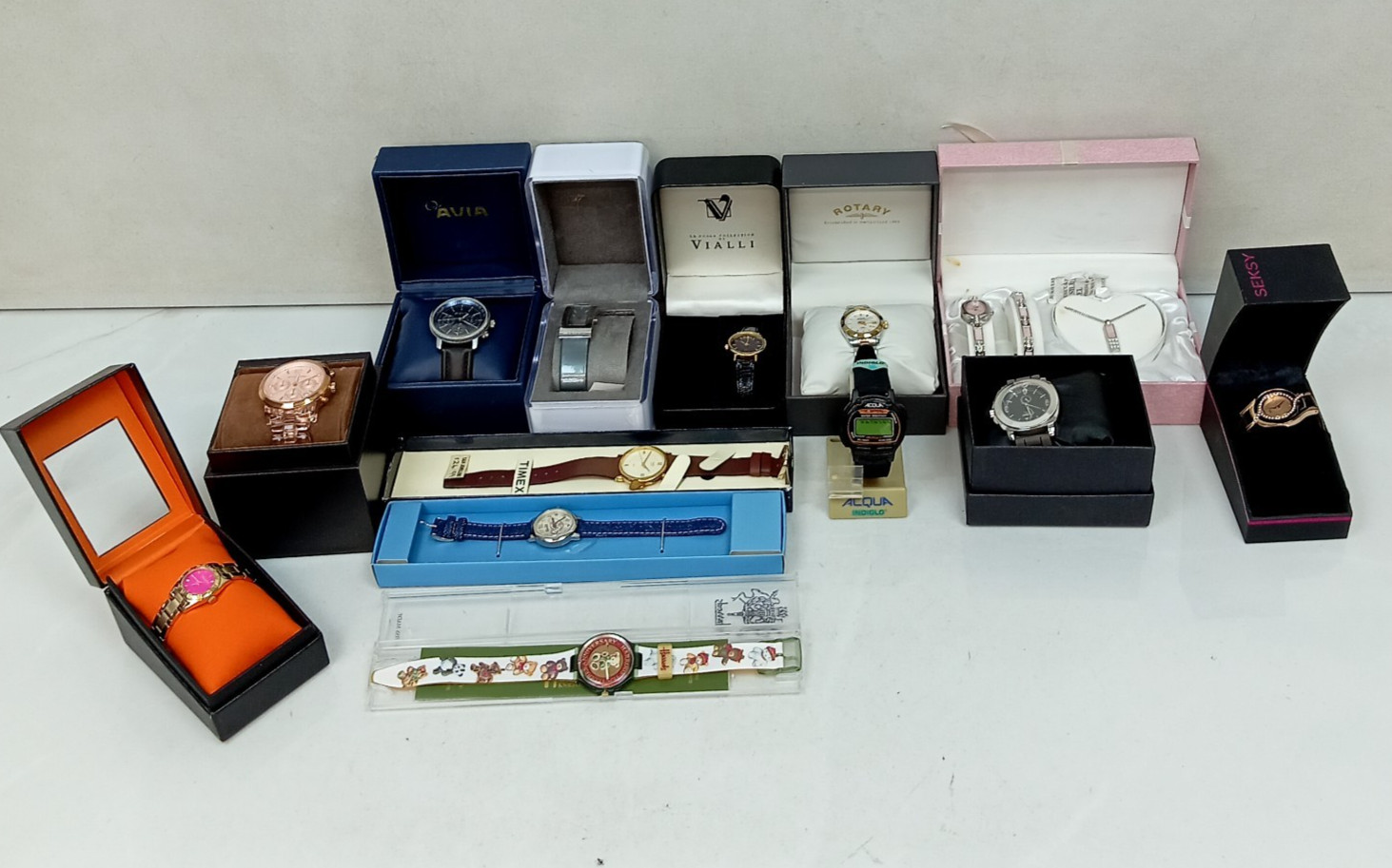 Job Lot Assorted Boxed Watches Quartz DKNY Timex Various Brands Spares Repairs