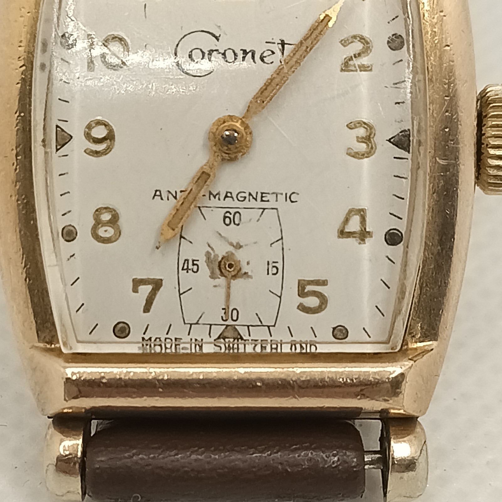 Coronet Handley Gold Filled Anti magnetic Vintage Manual 12 Hour Collectable
