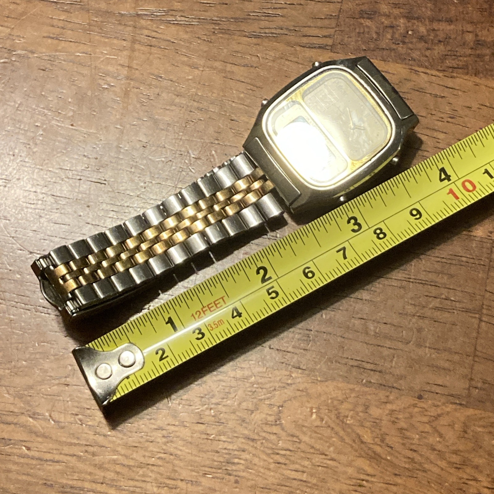Vintage 1991 ANALOG-DIGITAL Mens Watch PULSAR Y651-506A LCD works Analog not
