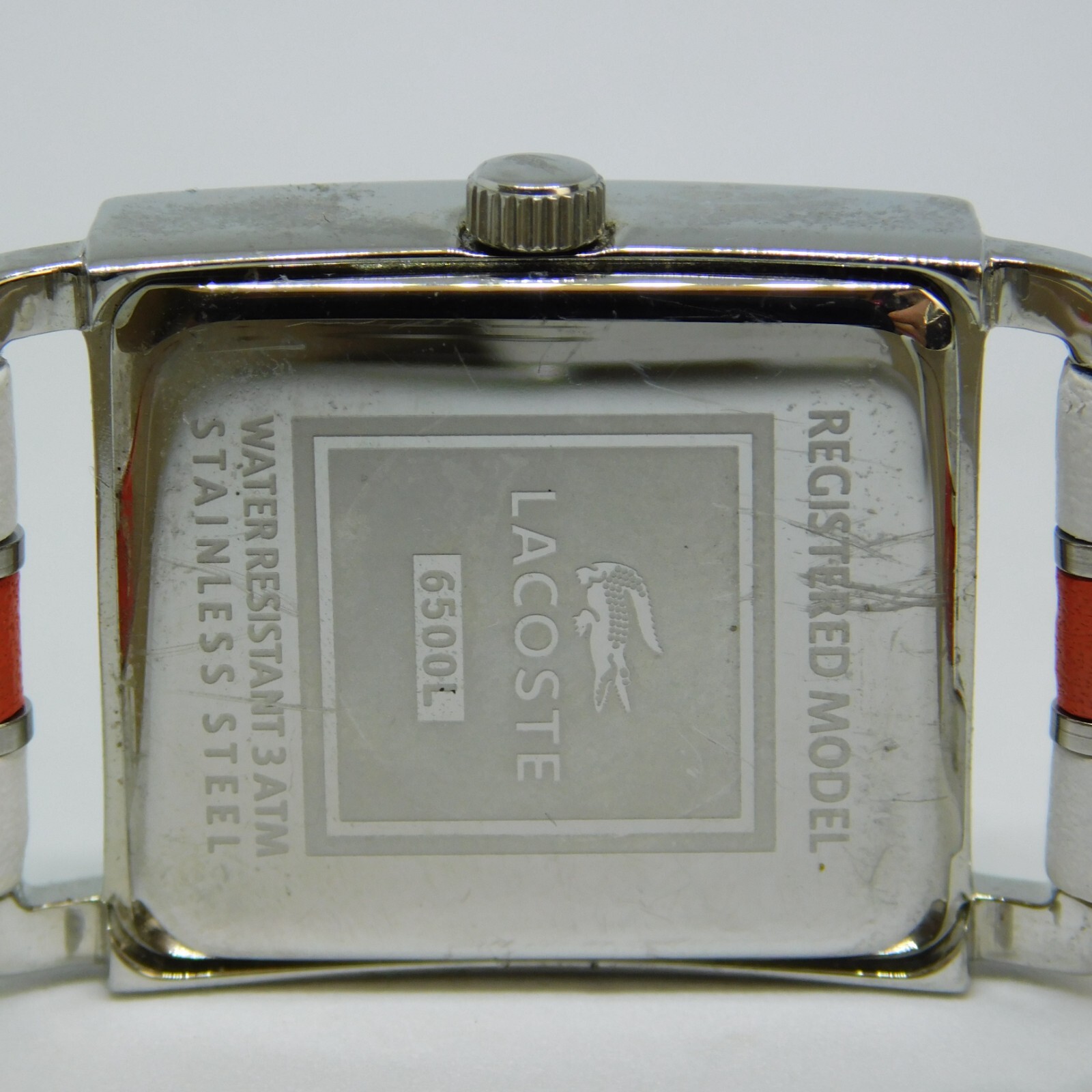 Lacoste 6500L Two Tone Genuine Leather Quartz Analog Women’s Watch New Battery