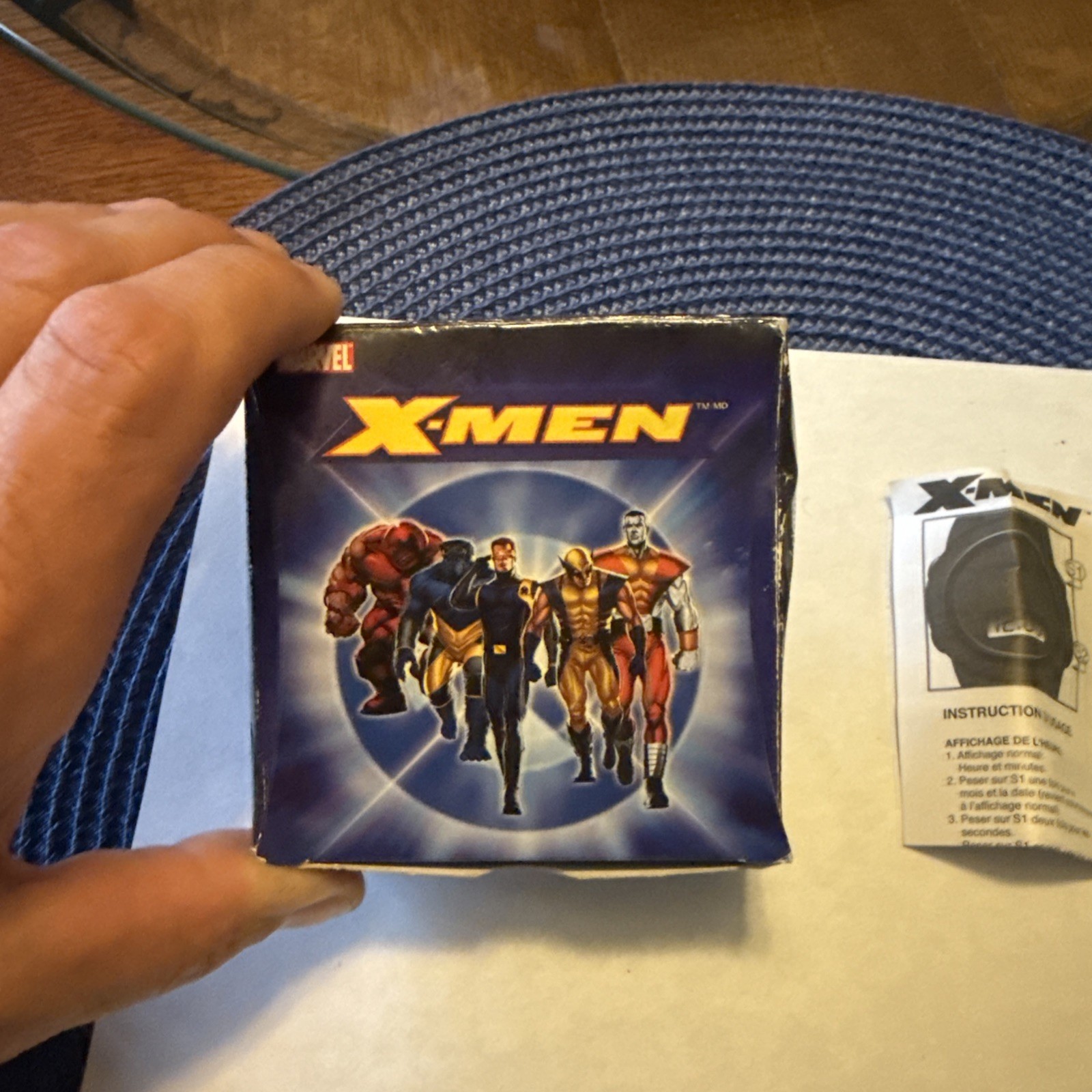 MARVEL X-MEN WOLVERINE DIGITAL WRISTWATCH 2006 BLUE & BLACK BAND WATCH New