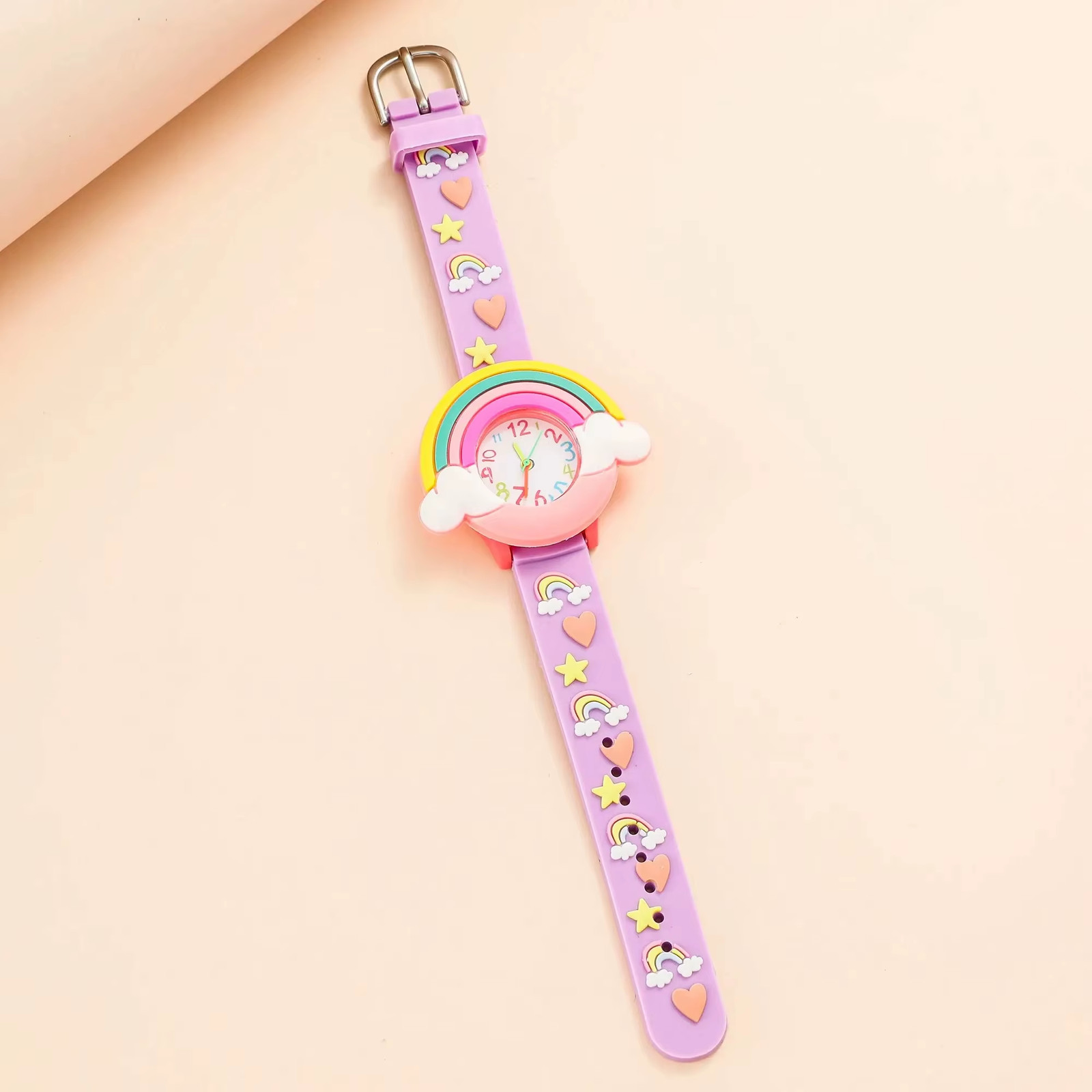 Kids Unicorn Girls Her Watch Cute 3D Adjustable Strap Age 3 To 12 Pink