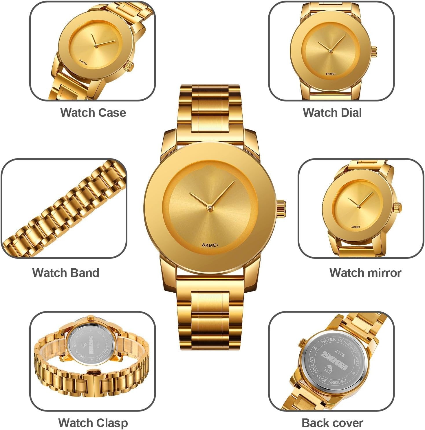 Frameless Luxury Quartz Watch with Diamond Touch – Unisex, 30M Water Resistance