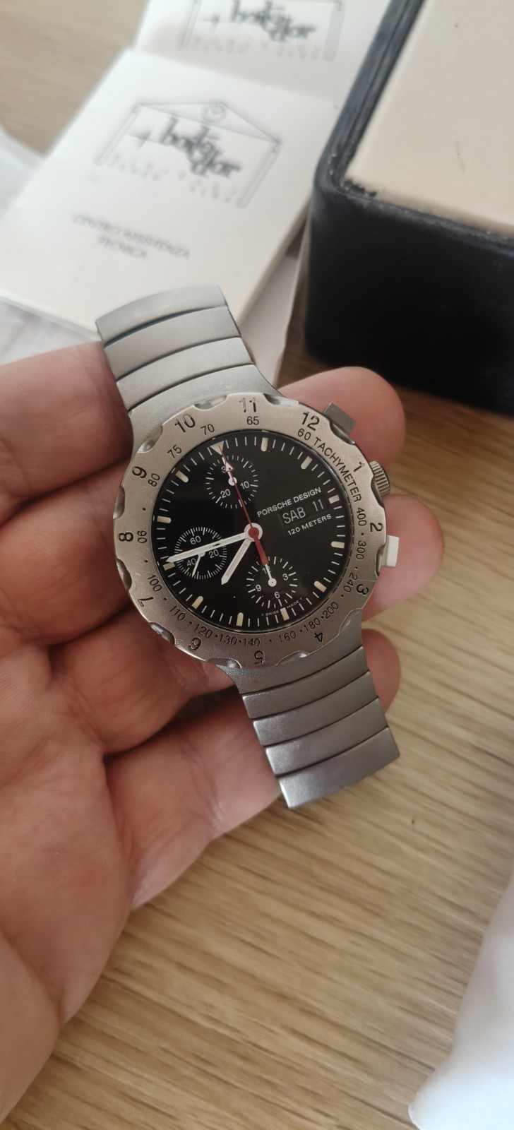 PORSCHE DESIGN ETERNA AUTOMATIC CHRONOGRAPH 6500.10 TITANIUM 41mm BOX & PAPERS