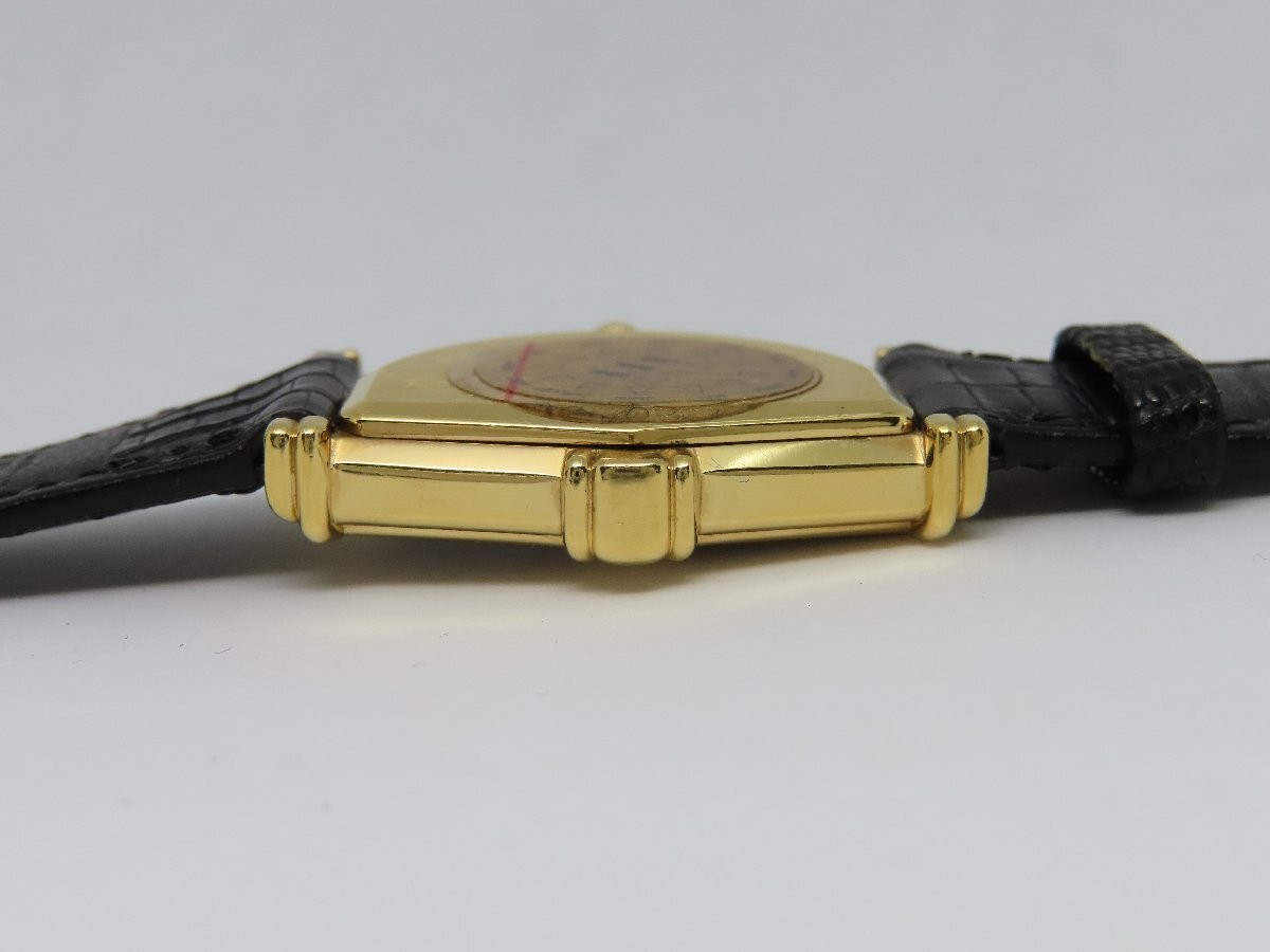 Jean D’Eve Sectora Retrograde Gold Plated Quartz Watch Black Leather JPN