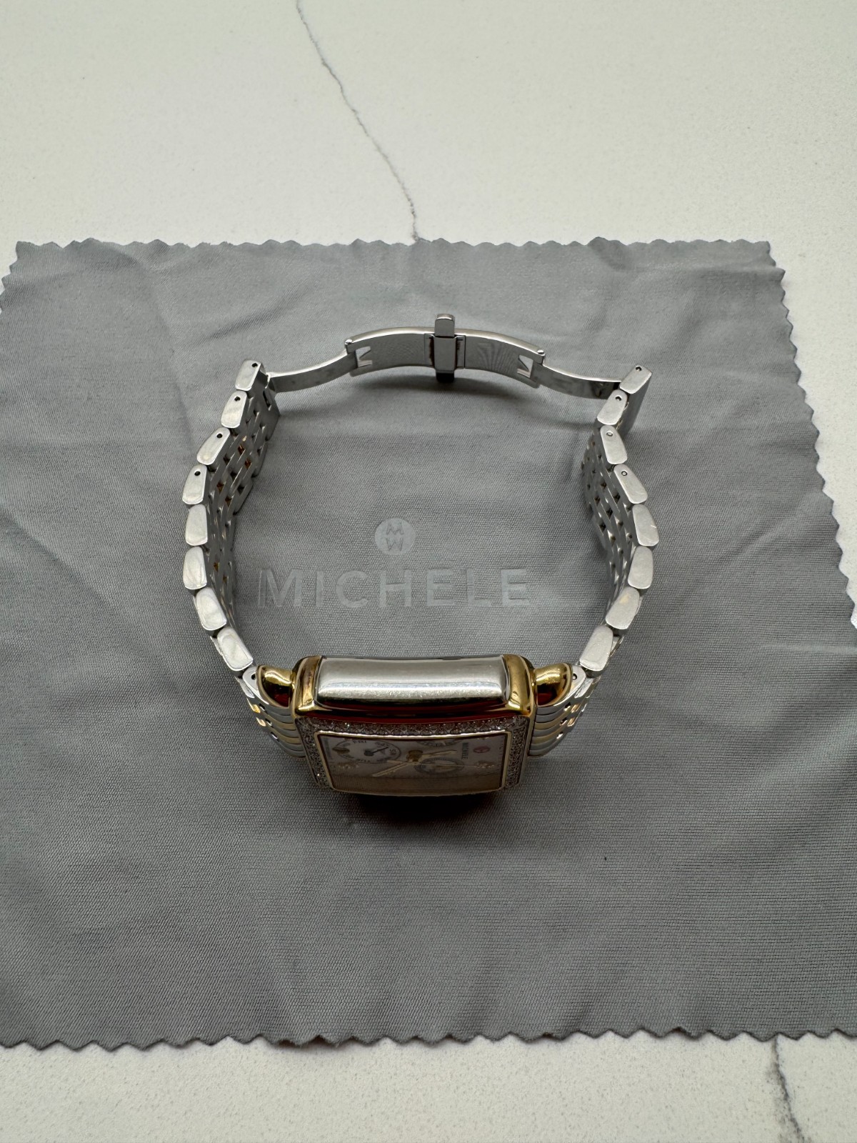 Michele Deco Chronograph Date Two-Tone with Diamonds Womens Watch MWW06P000108