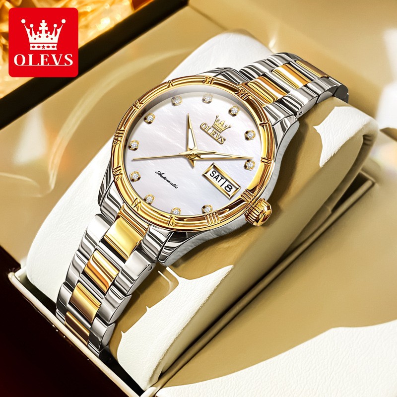 OLEVS Women’s Automatic Watch Waterproof Mechanical Wristwatch for Ladies