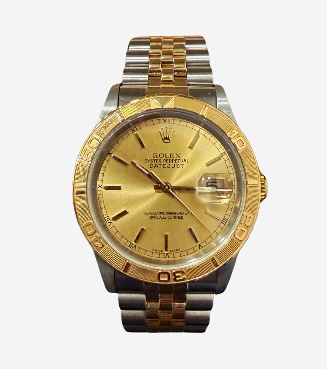 Rolex Oyster Perpetual Datejust 36mm Two-Tone Gold Dial Auto 100m w/ Box