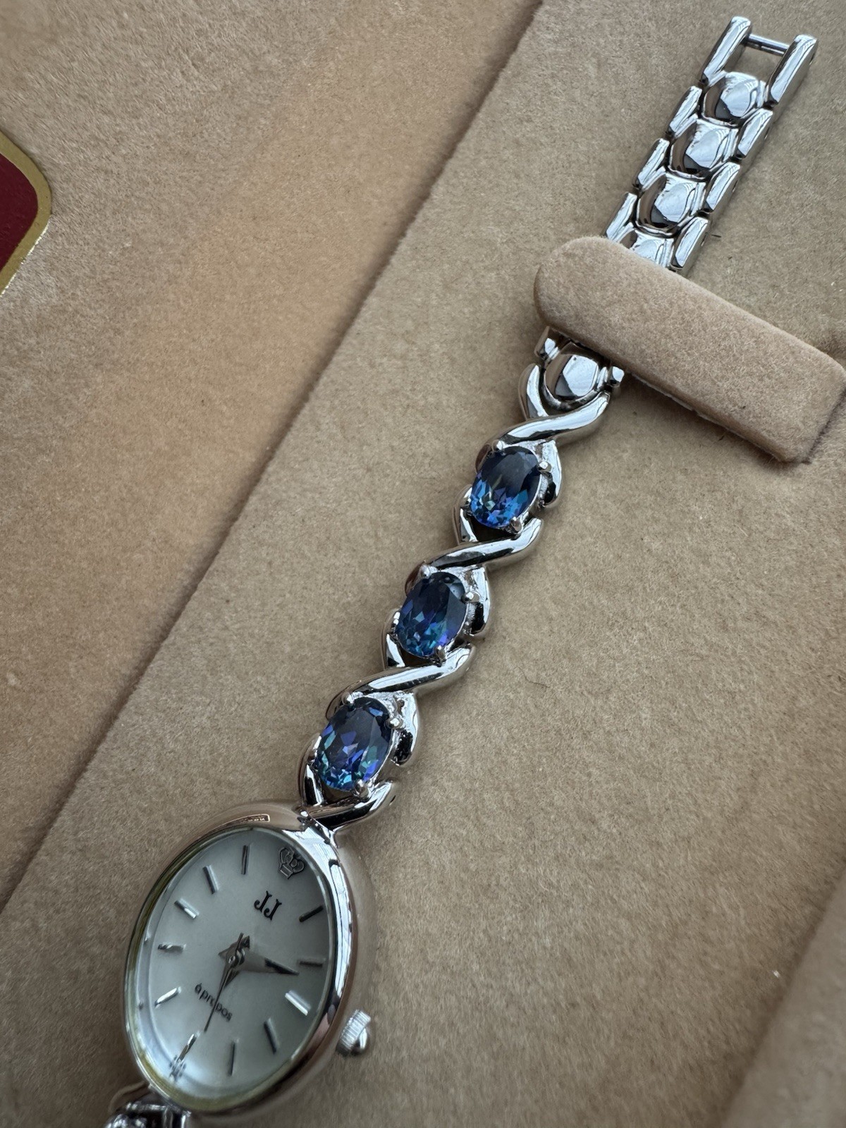 Vintage Jules Jurgensen A Propos Mystic Topaz Sapphire Blue Bracelet Watch