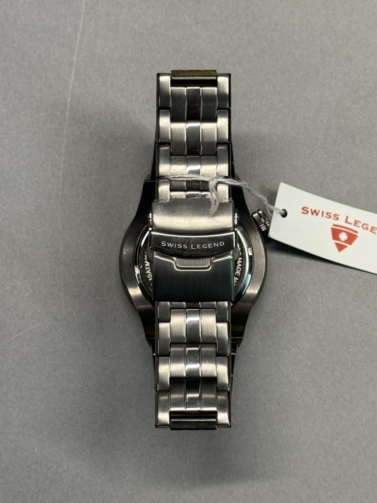 Swiss Legend Gray Neptune Watch – Stainless Steel Bracelet – Never Worn w/ Tags