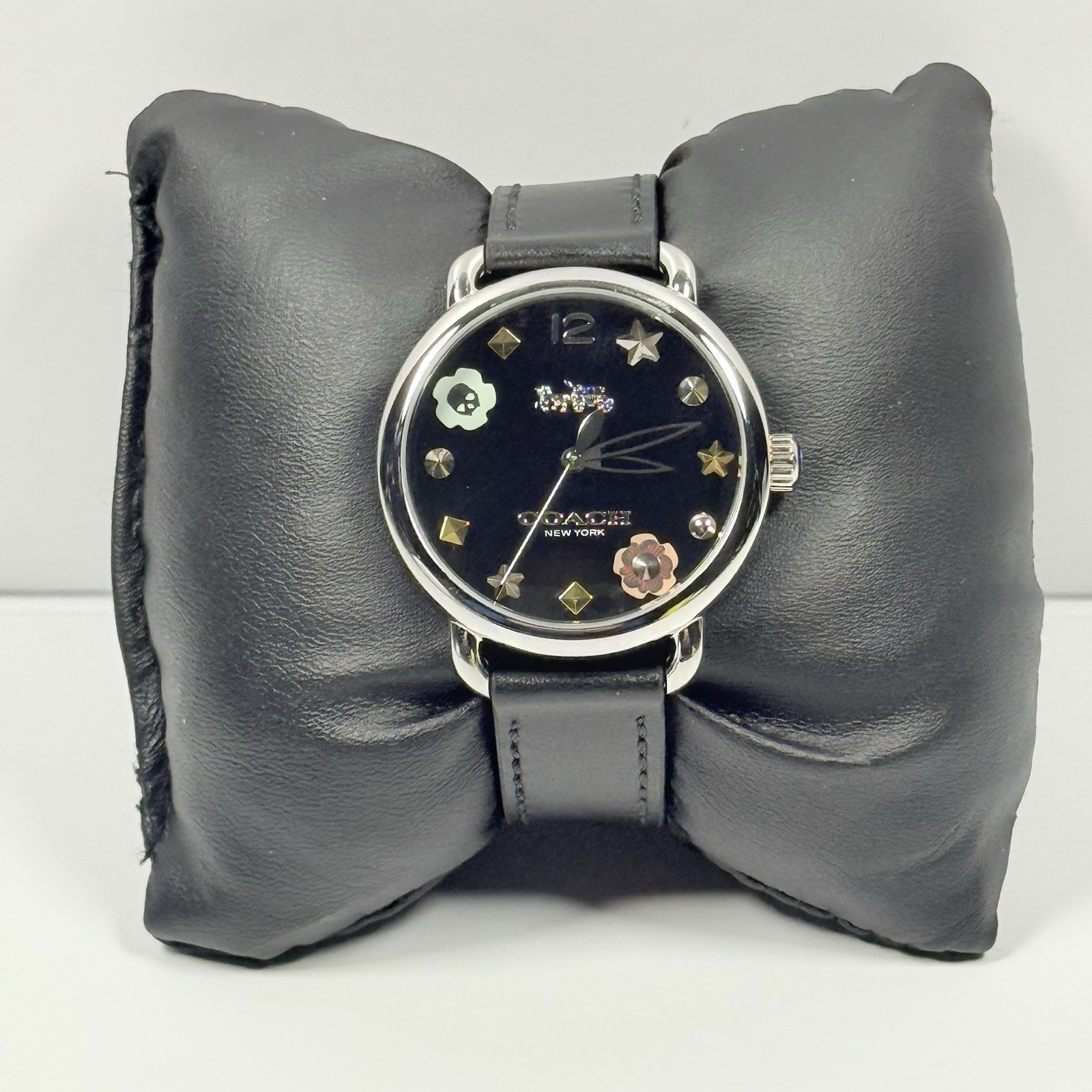 Coach Greyson 14502780 Accessories Black Dial Black Leather Strap Women’s Watch