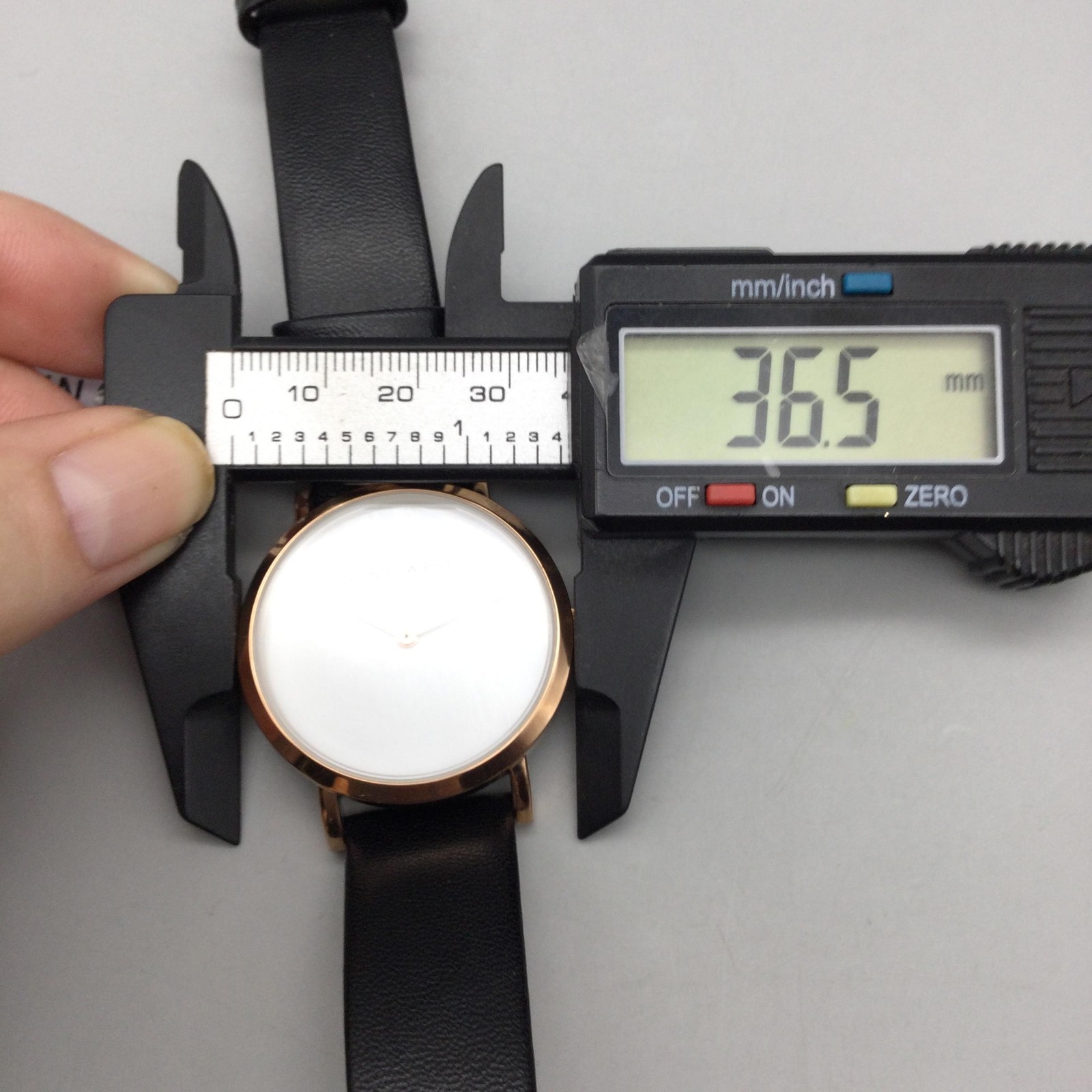 Nine West Womens Watch 37mm White Dial Black Strap Rose Gold Tone