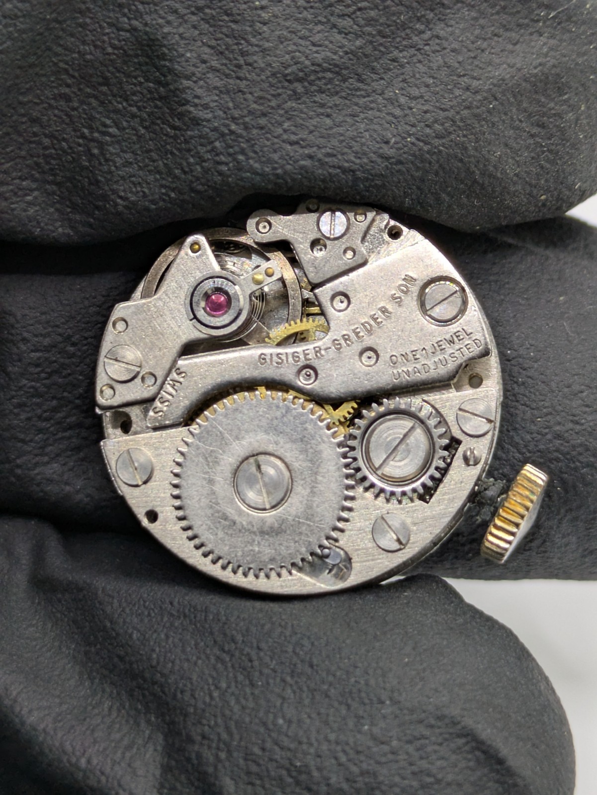 Omnia BFG 910 Gisiger-Greder Son Manual Watch 1Jewel Swiss Parts Untested 22.8mm