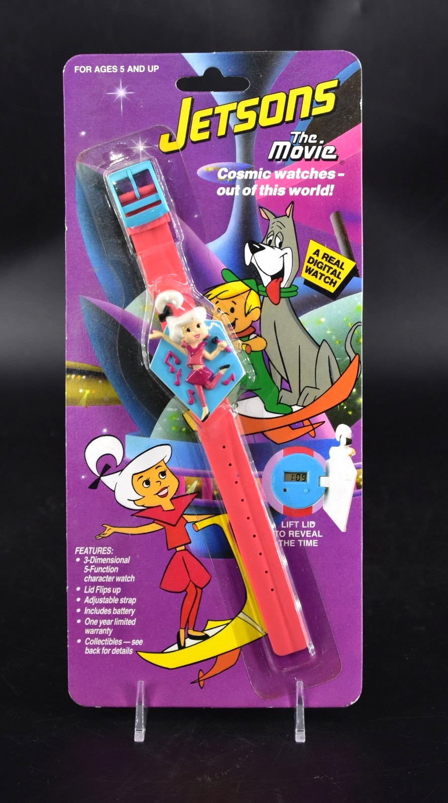NEW VTG 1990 Jetsons Movie Judy Jetson Digital Quartz Watch Flip-Top Cover