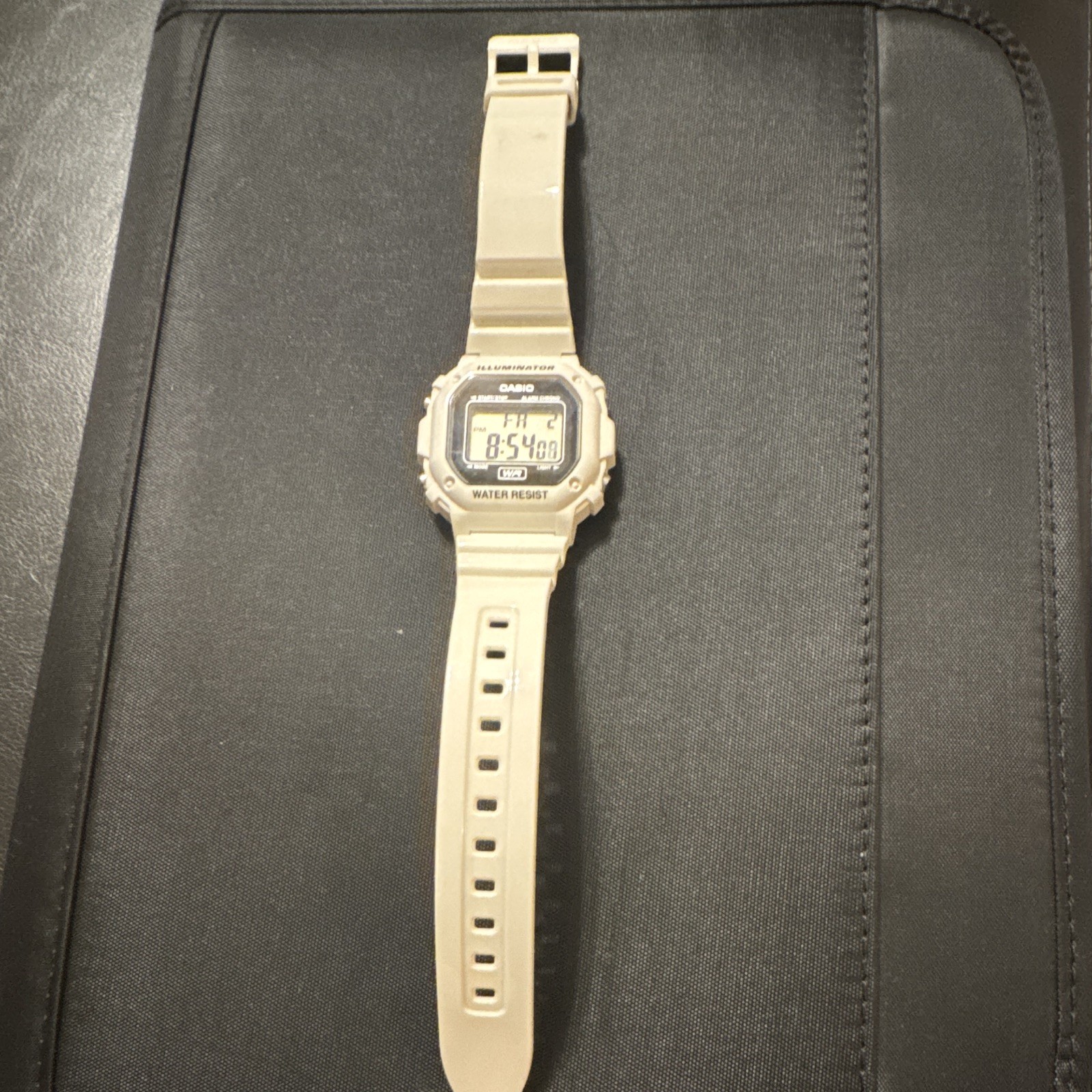 Casio Illuminator Digital Quartz Water-Resistant Alarm Chrono Backlight White