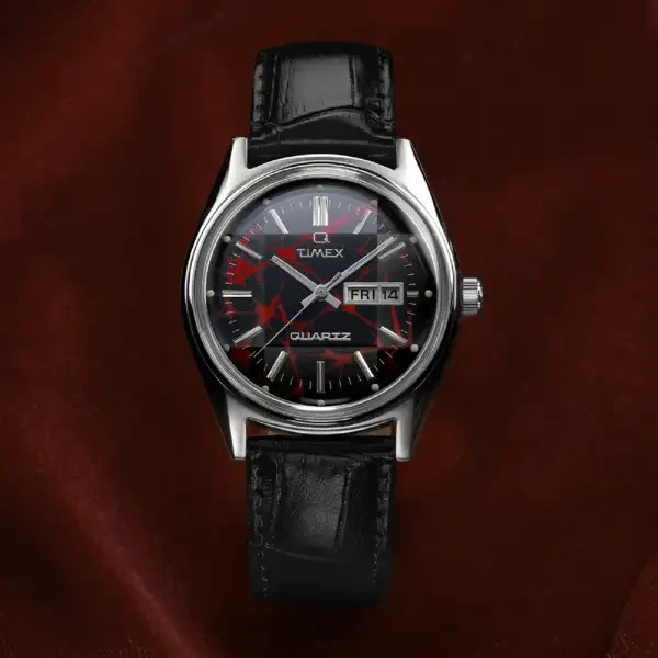 Q Timex Red Vega 1978 Reissue TW2Y55700 Leather Strap Watch 38mm NEW