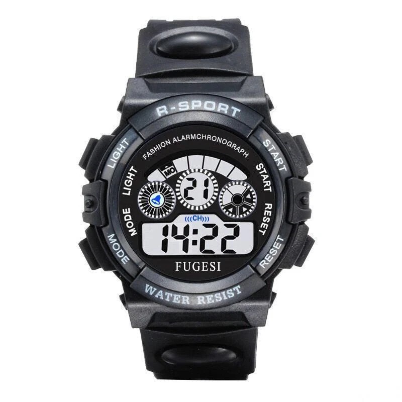 Kids LED Digital Watch Colorful Waterproof Alarm watch Boys Girls Luminous Wrist