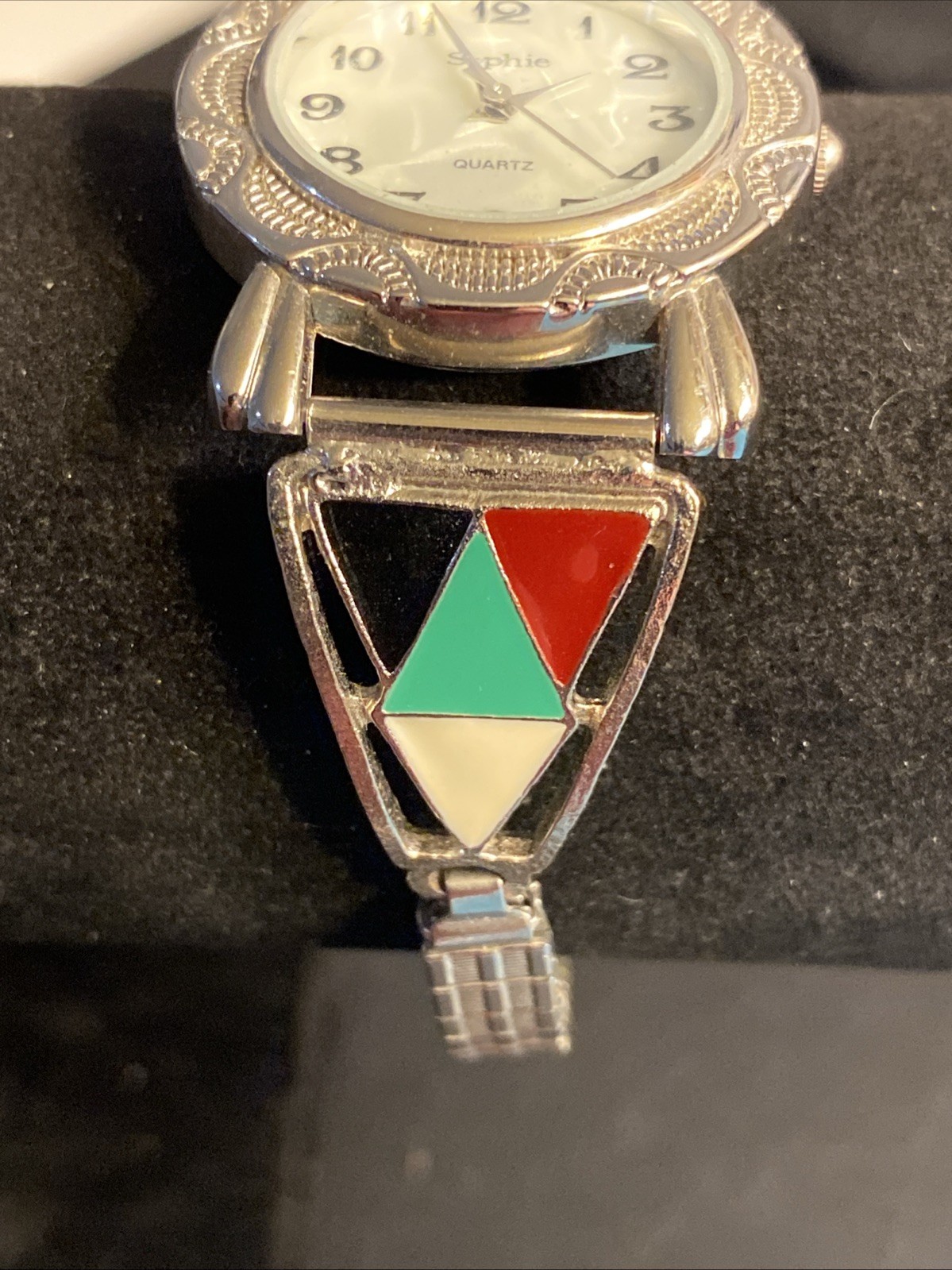 VINTAGE SOPHIE LADIES’ ART DECO ANALOG WATCH & SOUTHWEST FLEX BAND New Battery