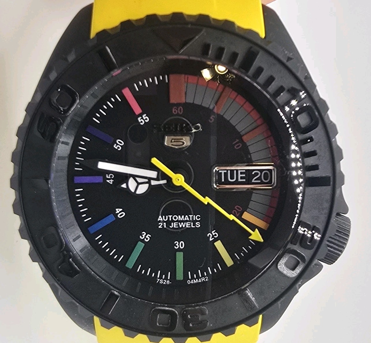 Mod Watch Modded Automatic Men’s Watch Black Yellow Sports 43mm