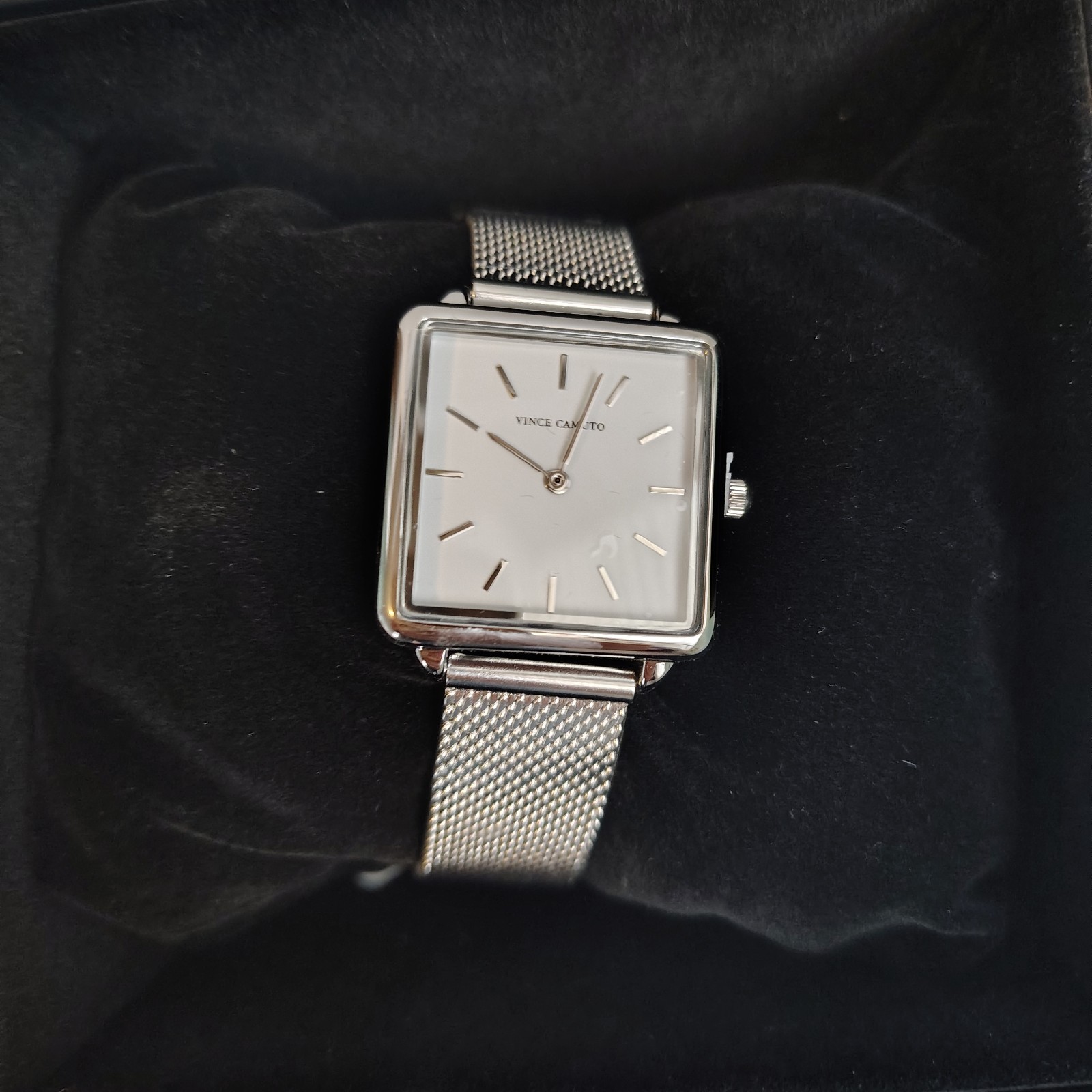 Vince Camuto Quartz Watch with Silver Mesh Band 28mm Women’s New in Box