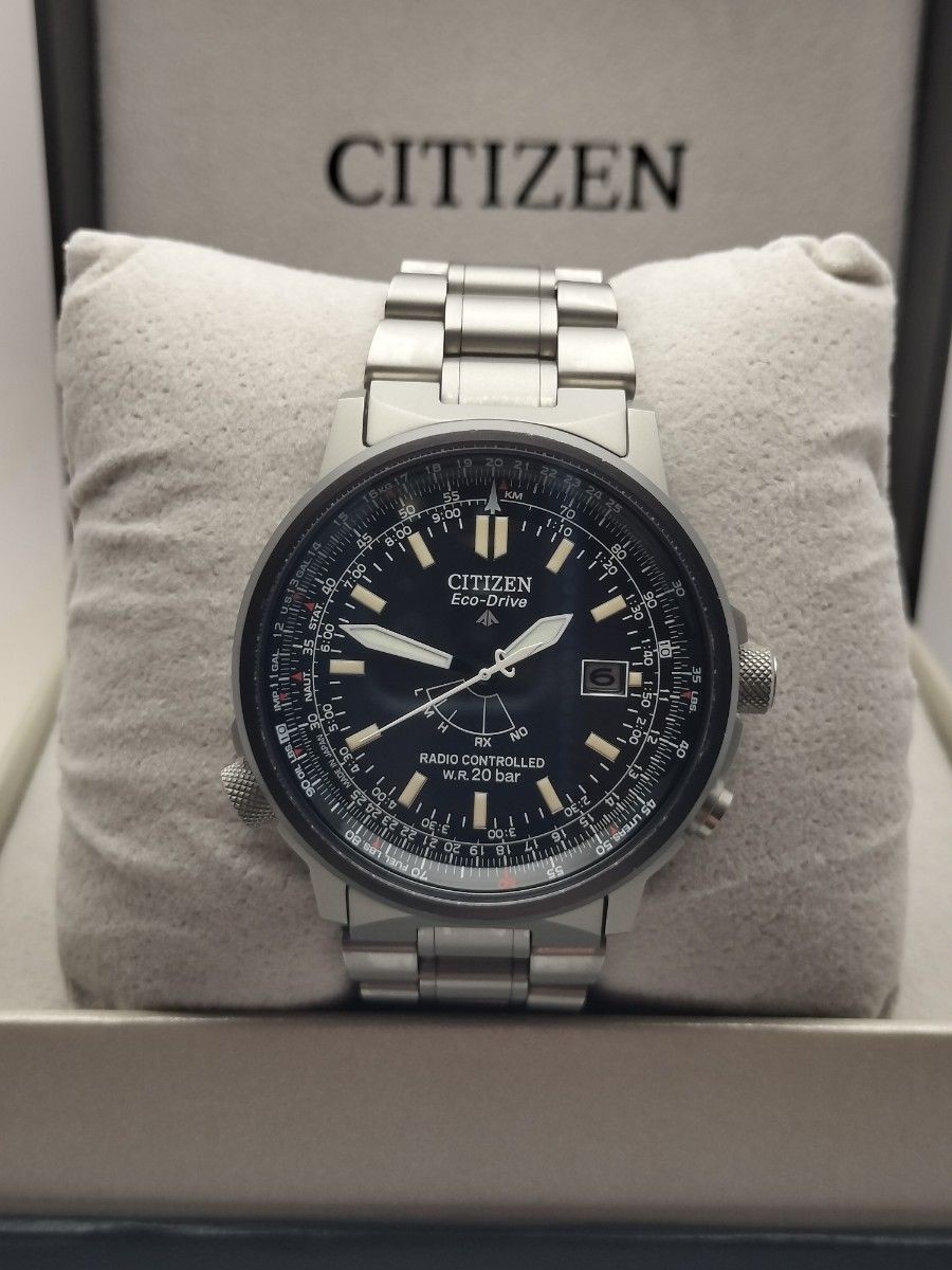 Citizen Promaster H411-T007295 Eco-Drive Radio Titanium Watch