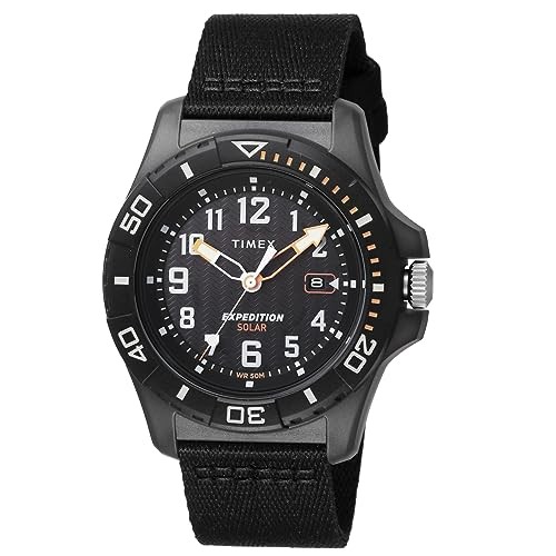 TIMEX Expedition Free-dive Ocean 44mm Solar Watch Black TW2V40500 Japan Y864939