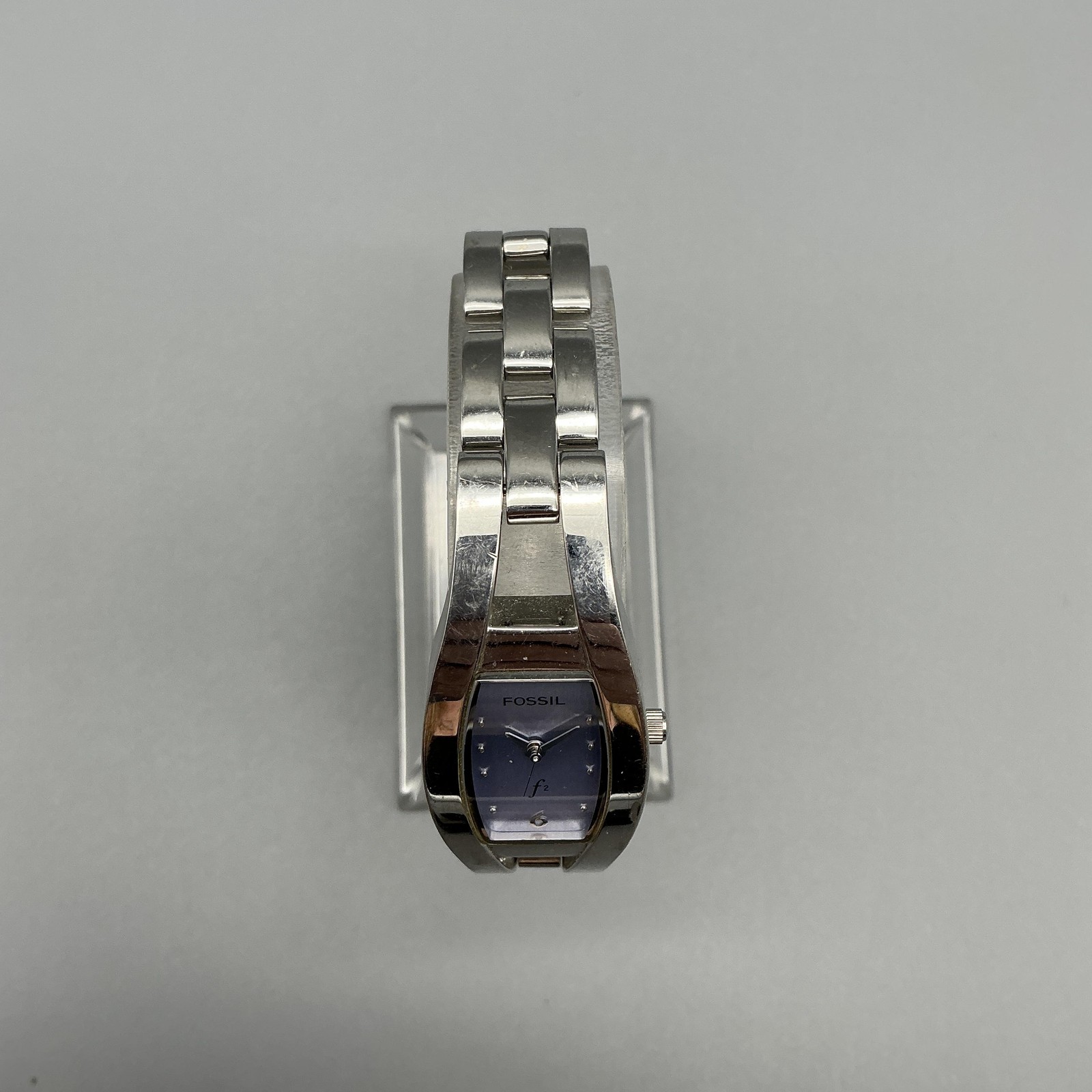 Fossil F2 Womens Watch 19mm Stainless Silver Tone ES9315 New Battery 6.25″