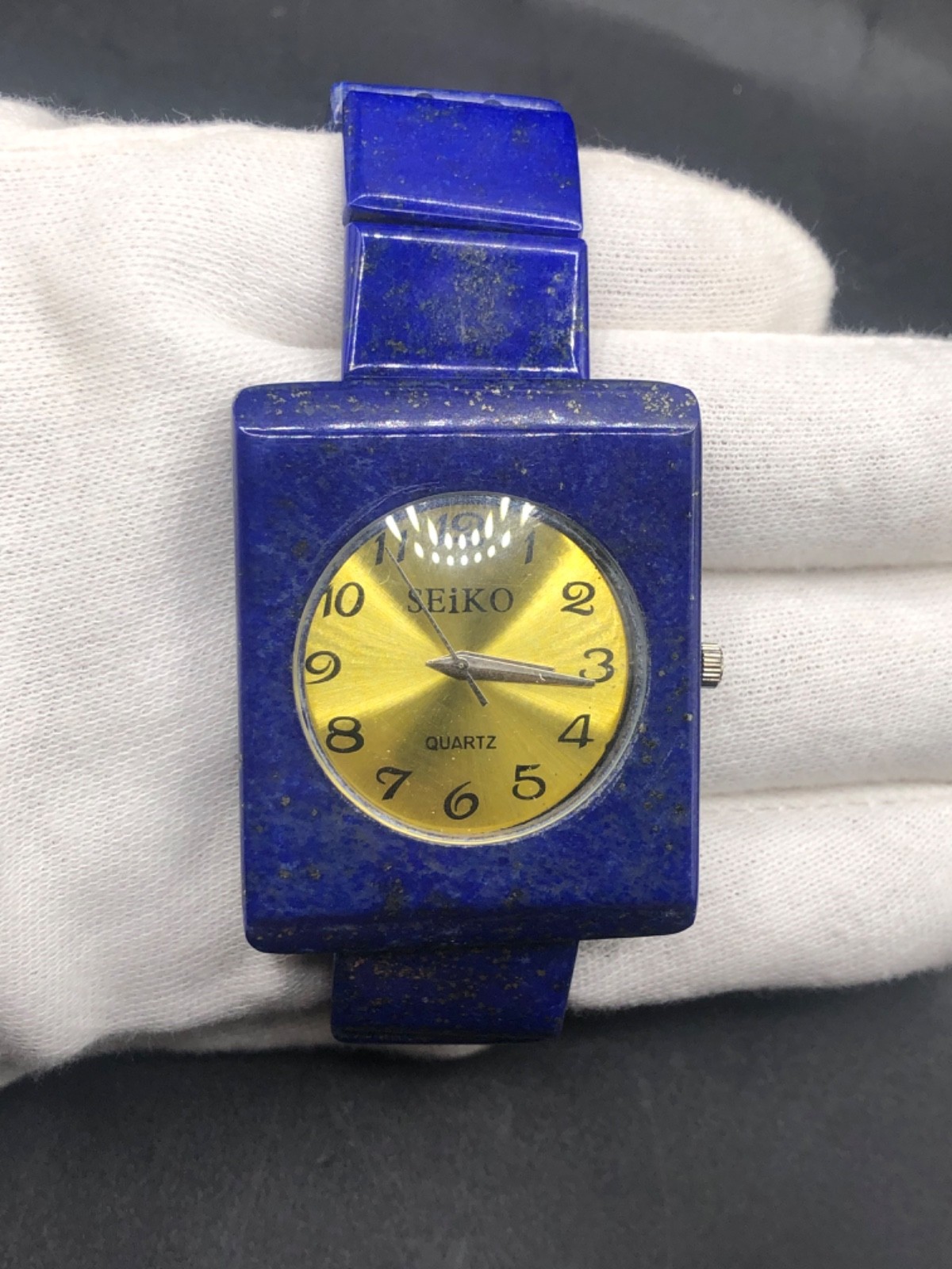 Beautiful Handmade Lapis Lazuli Stone Dial Watch Mechanical Men’s Wristwatch
