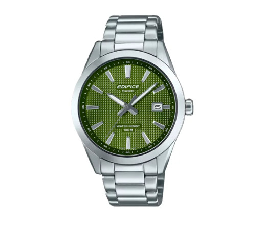 Casio Edifice EFV-160D-3AVEF Men Green Steel 10 ATM Wrist Watch