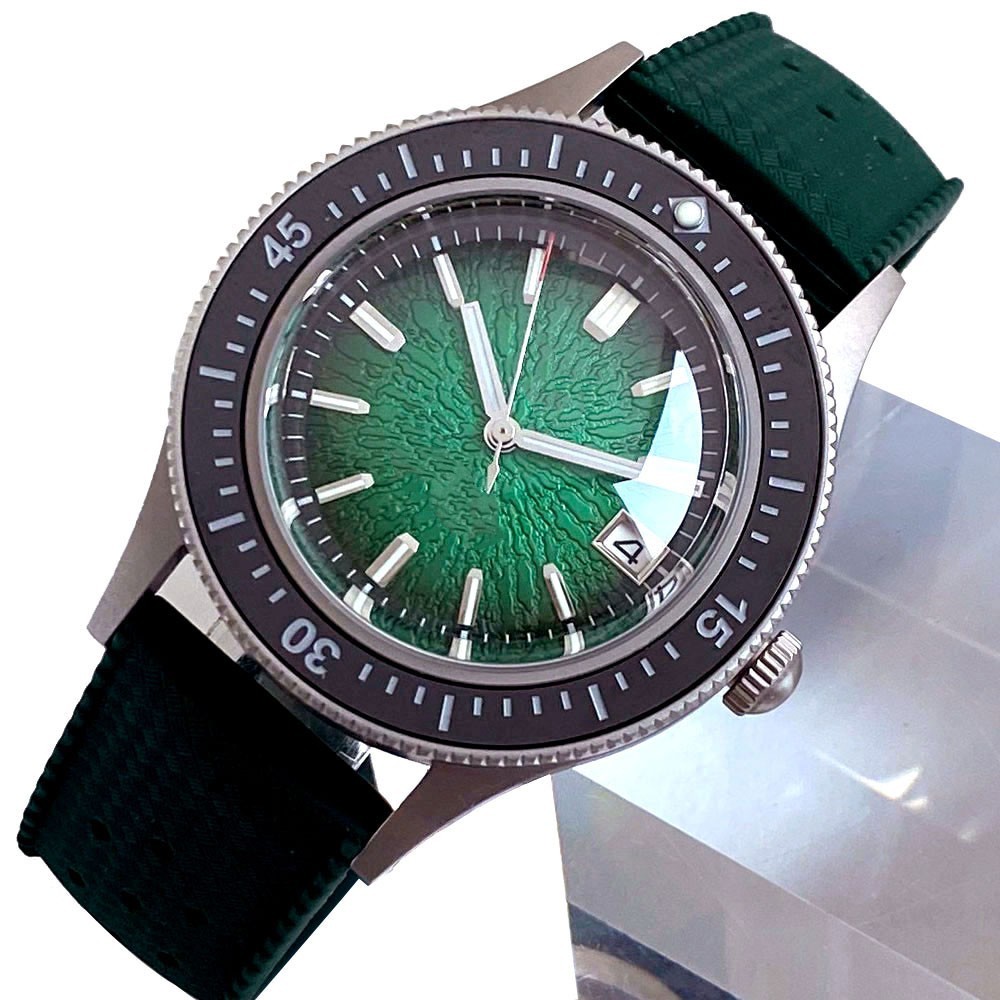 Tandorio Vintage Mechanical Diver Watch Men NH35A Domed Sapphire 200M Waterproof