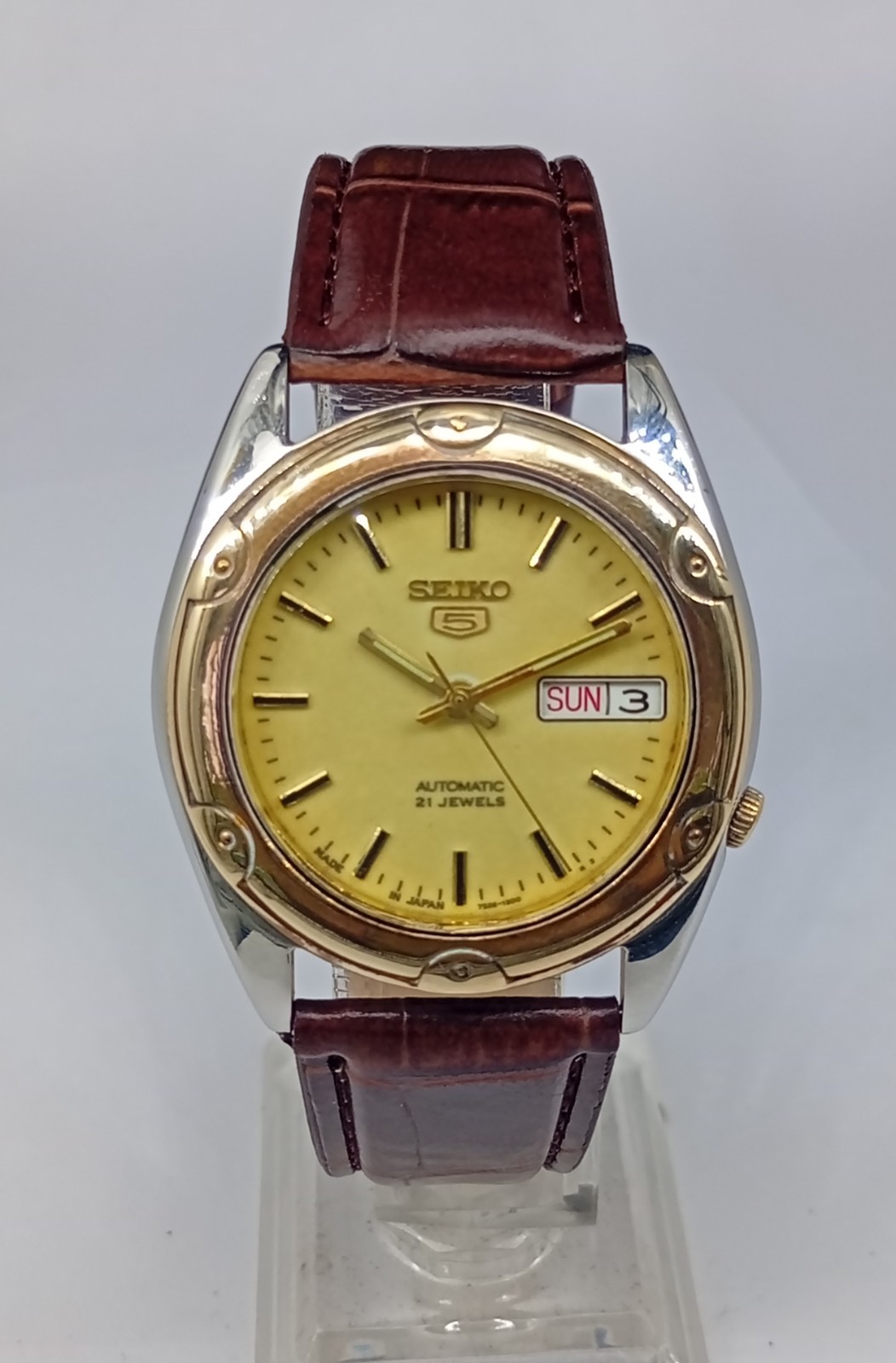 Seiko 5 7S26-3040 Men’s Automatic Arabic English Luminous Dial Watch