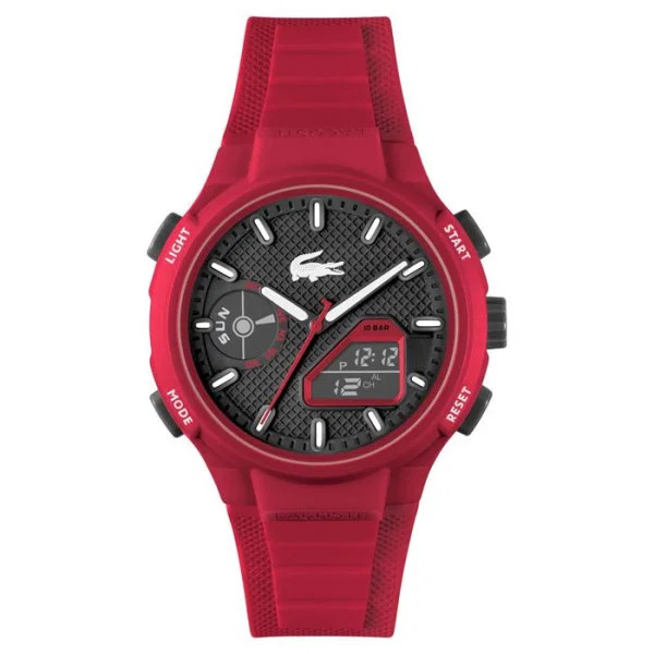 LACOSTE LC33 Analog & Digital Red/Black Dial Watch (Size 45mm) (2011368)