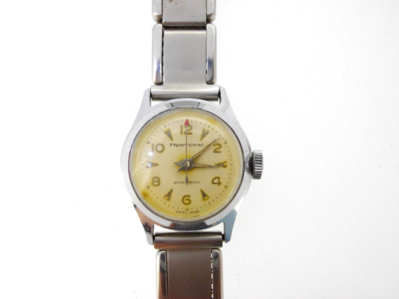 Frontenac 1J Ladies Watch Sovereign Movement Vintage Edelstahl Germany Watchband