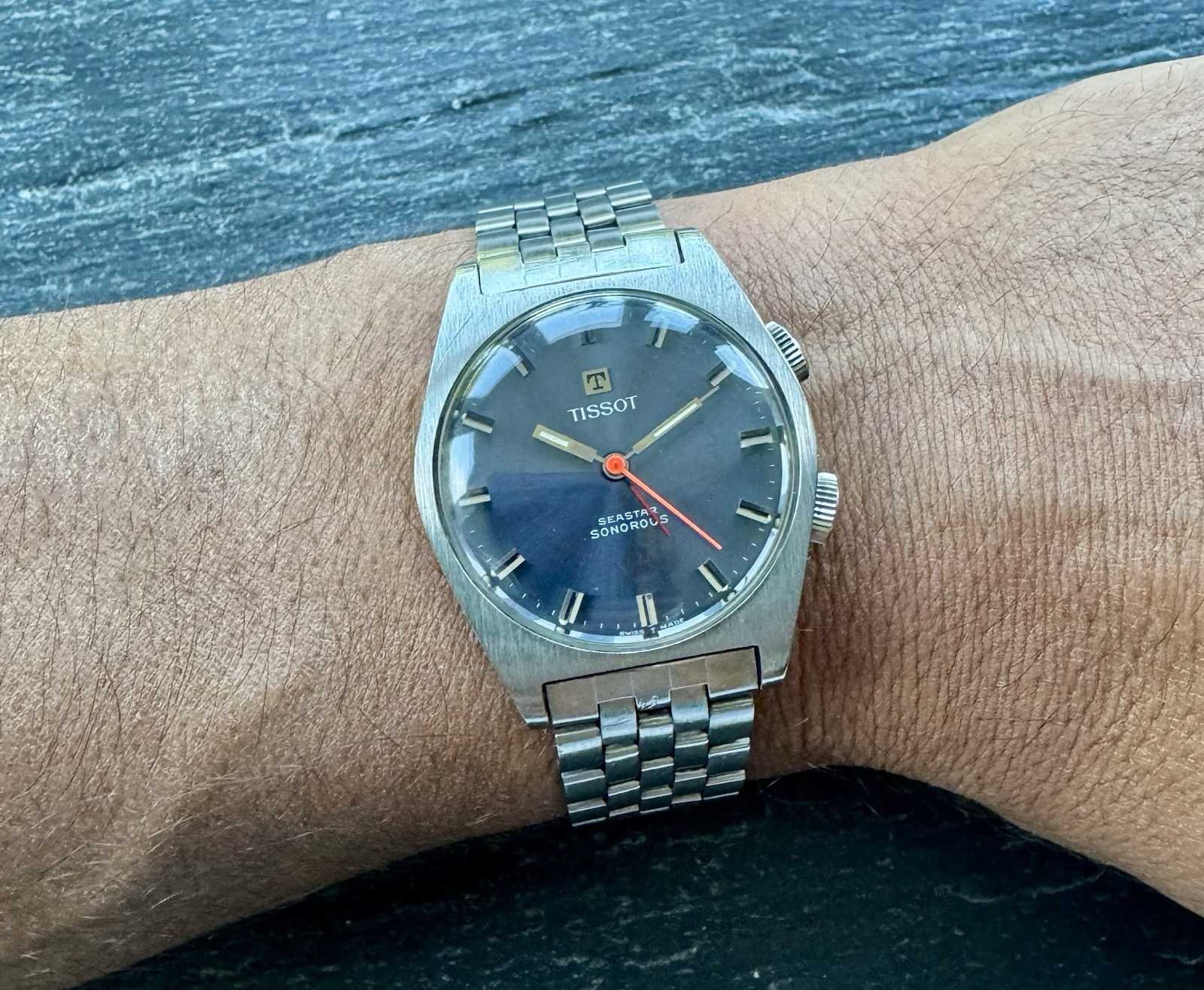 LOVELY VINTAGE TISSOT SEASTAR SONOROUS MEN WRISTWATCH REF:40500-3X-C:1969’s