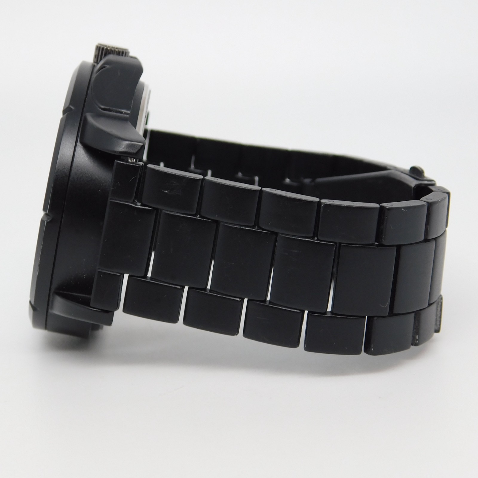FMD FMDAL8055 Black-Tone Quartz Men’s Oversize Watch Sz. 7 1/2″ New Battery