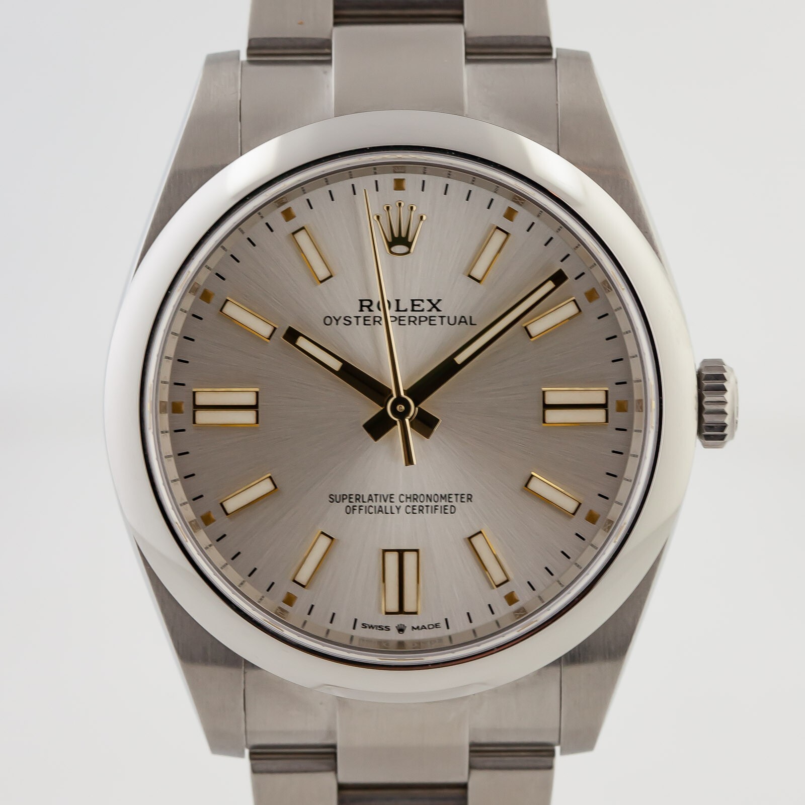 Rolex Oyster Perpetual 41, Ref 124300, Men’s Stainless Steel, Silver Dial Unworn