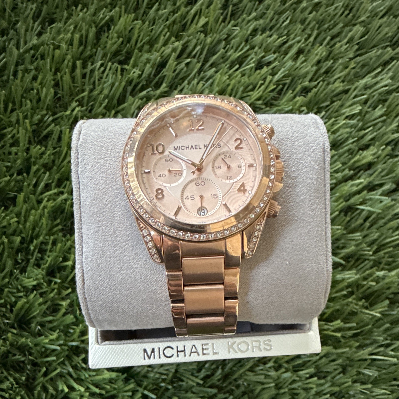 Michael Kors MK5263 Rose Gold Quartz Chronograph Date 38mm 50m Box Manual