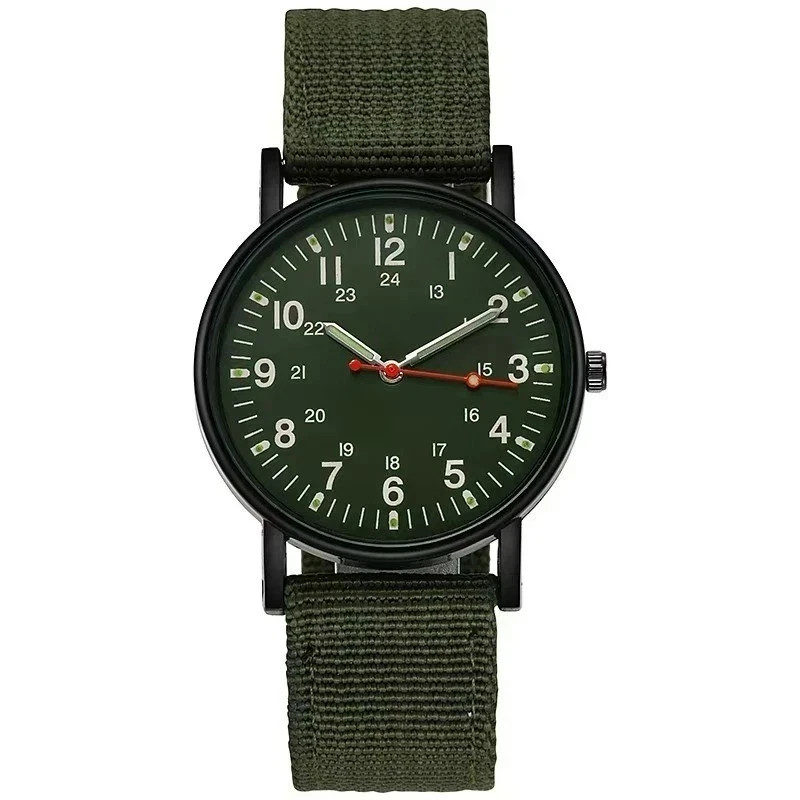 Military Watch Army Durable Water Proof Luminous 24Hours Dial Nylon Strap USA