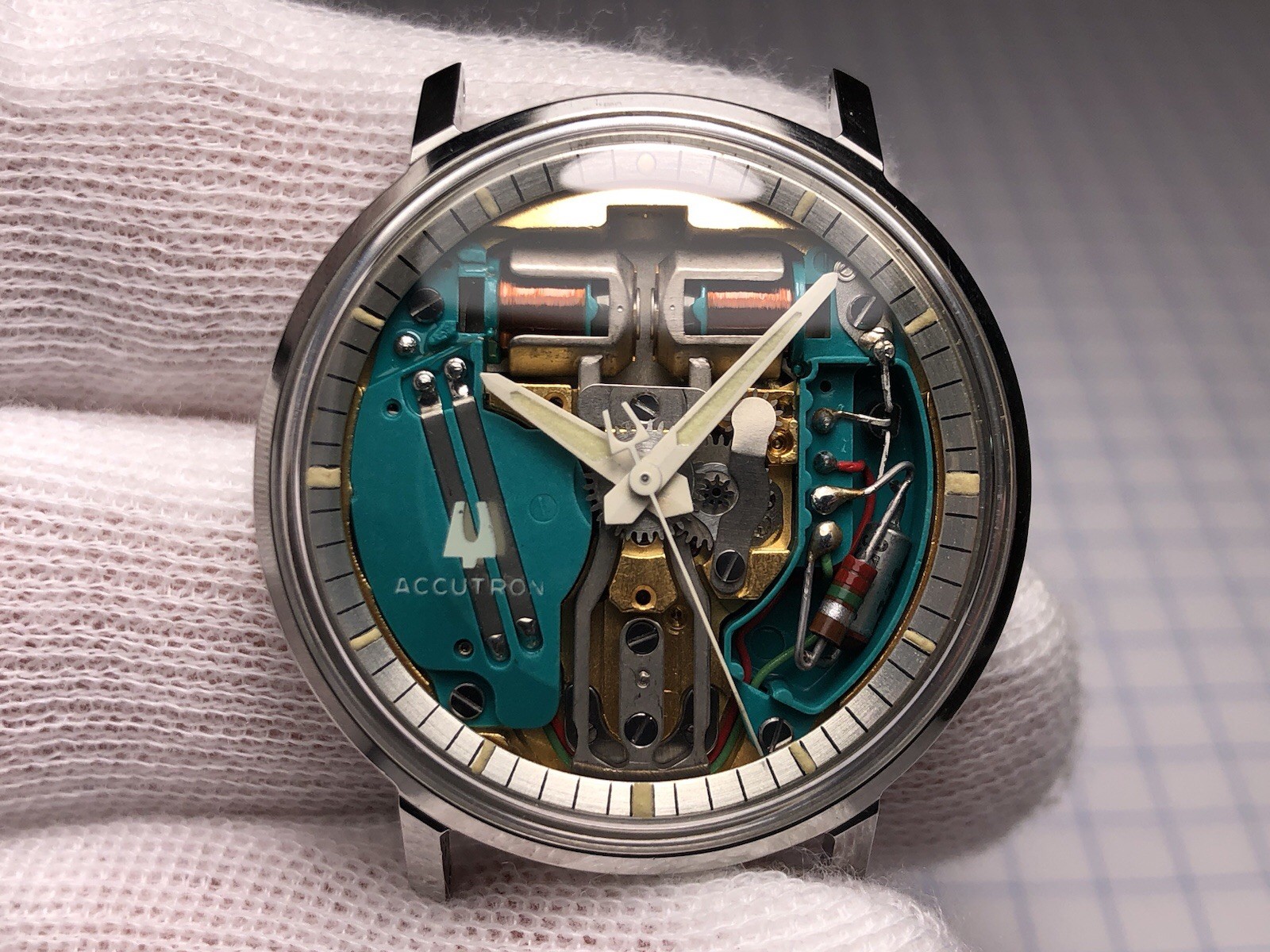 Vintage 1970 Bulova Accutron Spaceview «G» #2528 (A) Tuning Fork 214 Men’s Watch