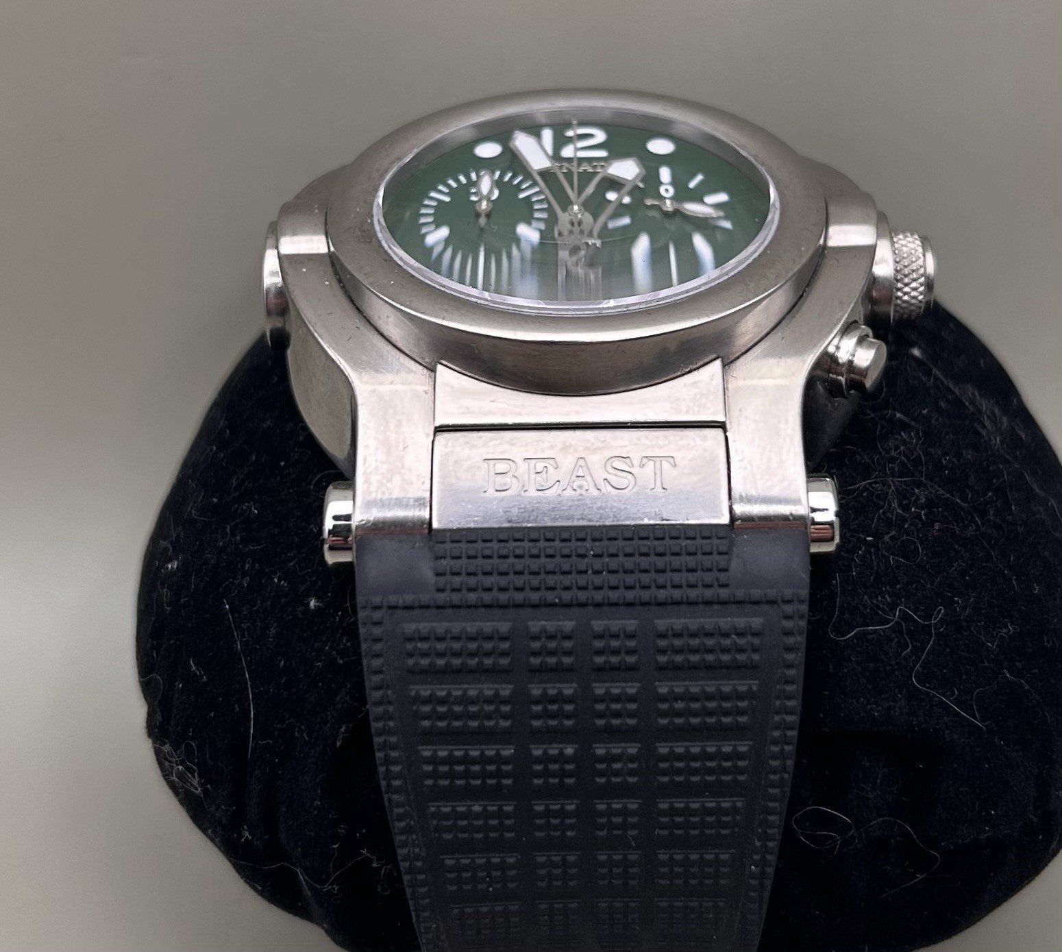 Renato Collection Men’s T-Rex Green Dial Titanium Chronograph Quartz 52mm Watch