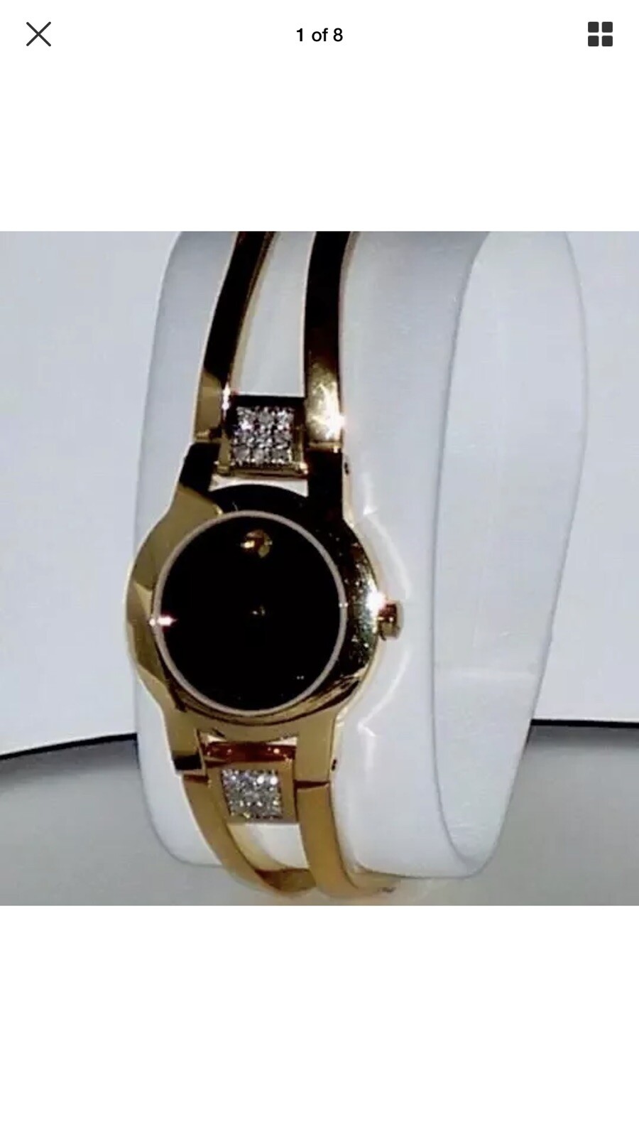 New Ladie’s Movado amorosa 0604758 0.27 Ct.apr.custom set Diamond Watch.