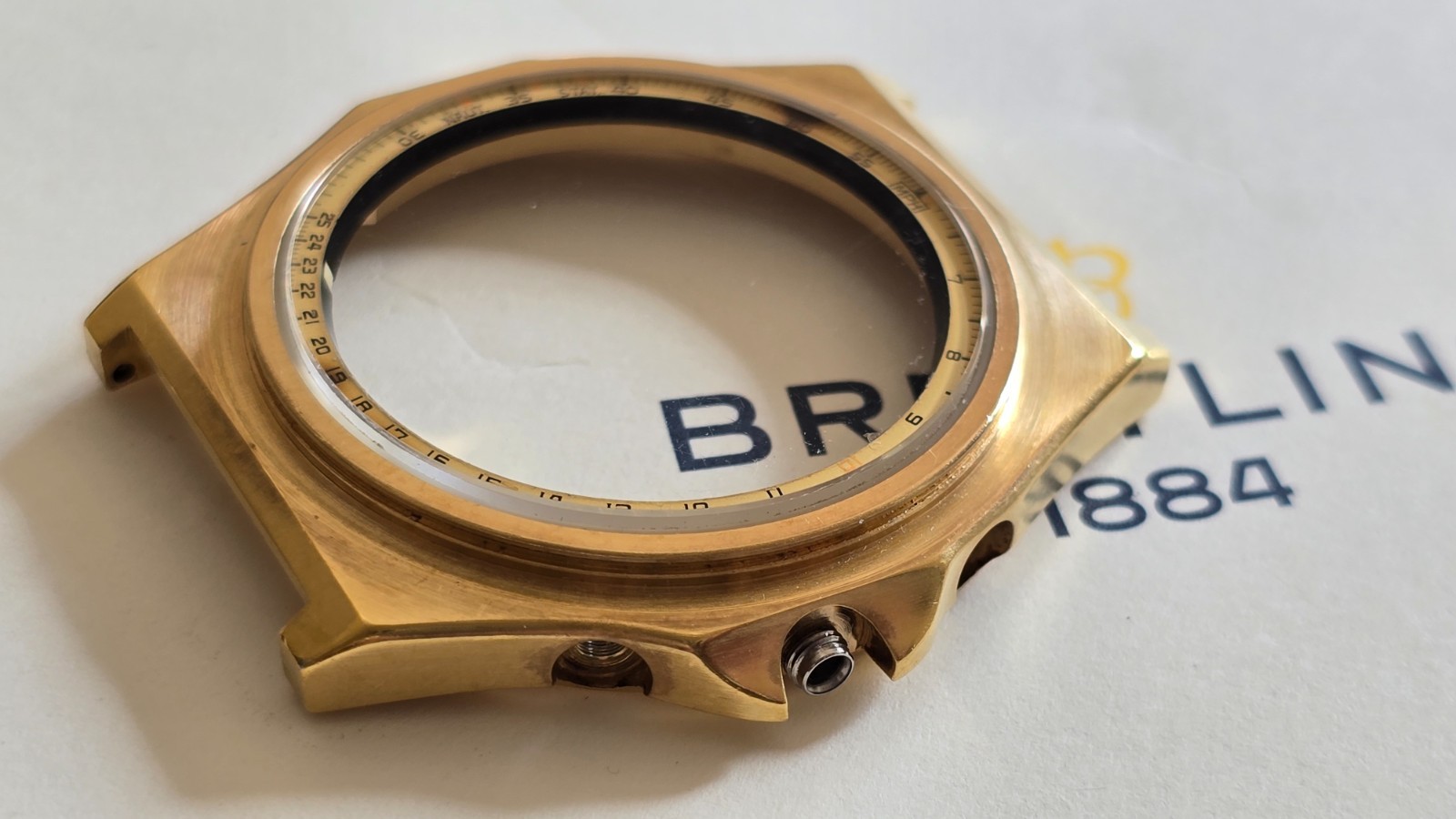 Ultra Rare Breitling Jupiter 3300 Gold Case & Glass – Spares!