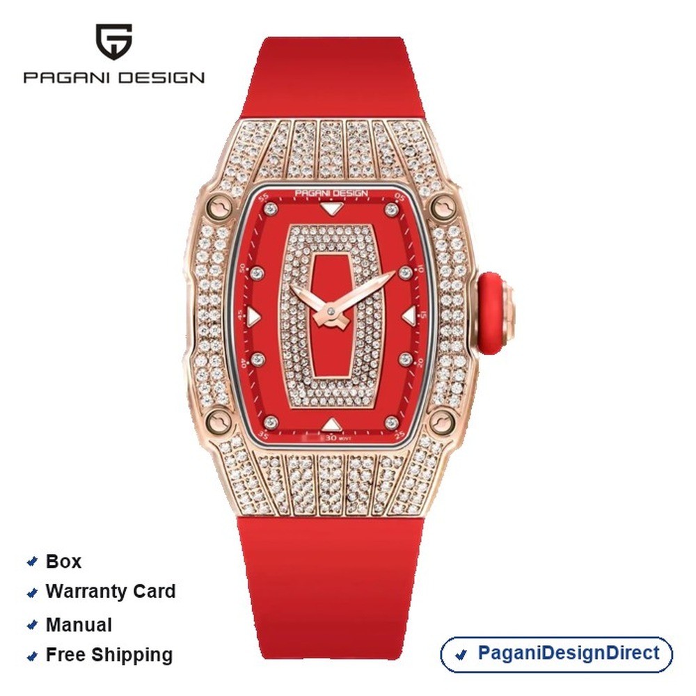 Pagani Design PD-YS013 Red Gold Silicone Automatic Women’s Watch