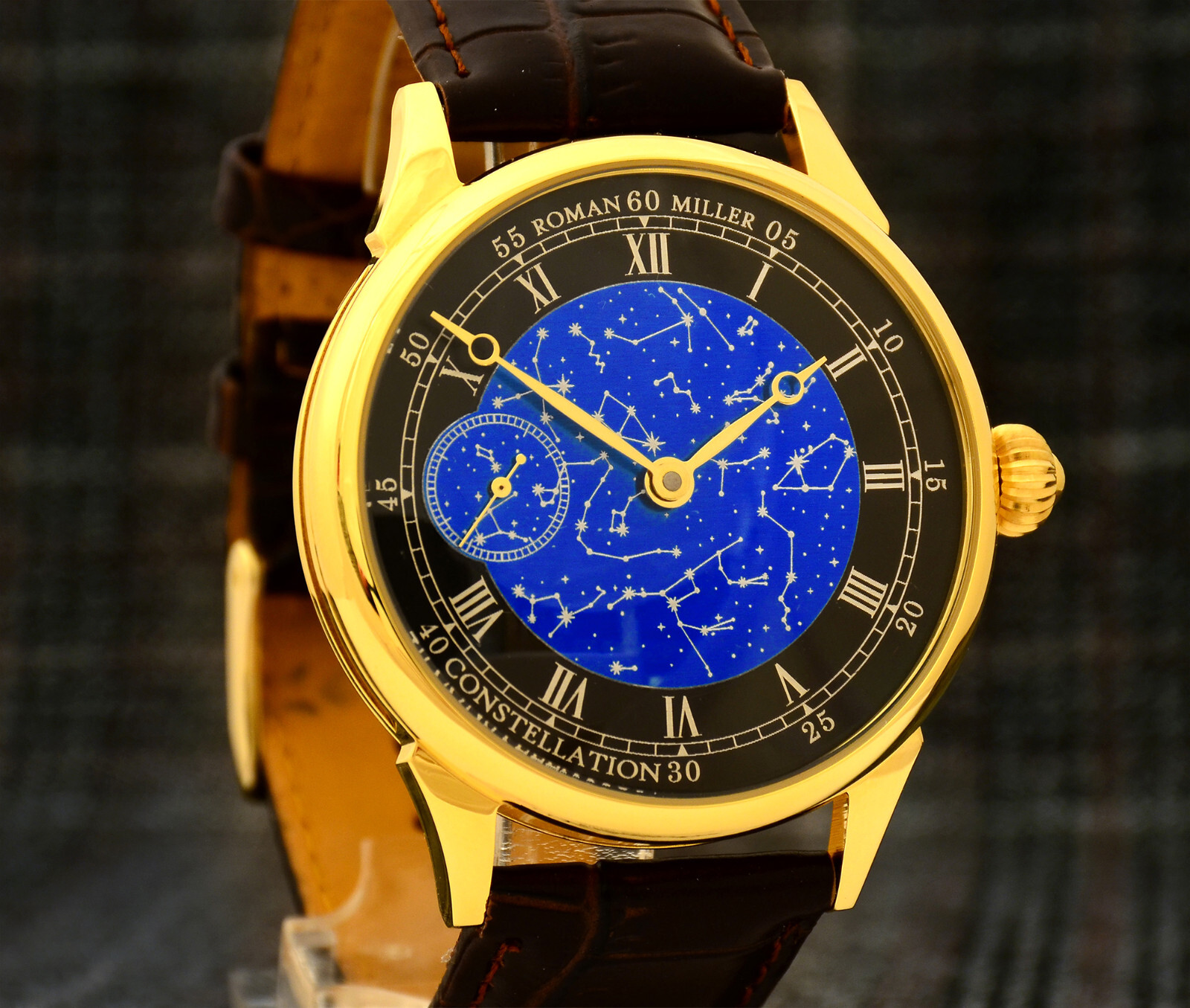 Men’s watch Gold watch Constellation Map of Stars Mans gift for Space Lover