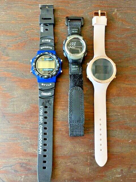 Lot of 3 Various Brands Unisex Wrist Watches – «As Is» – Untested Lot #5