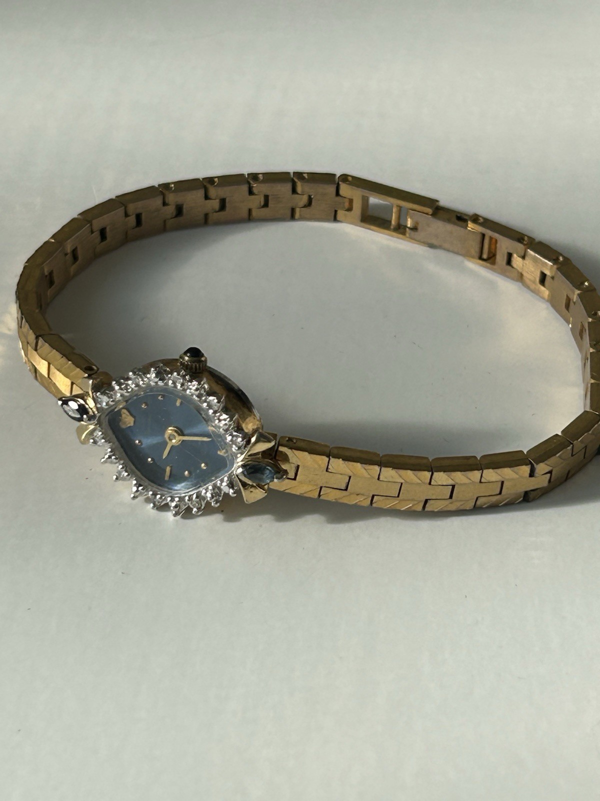 VTG Jules Jurgensen Diamond & Sapphire Ladies Quartz Watch