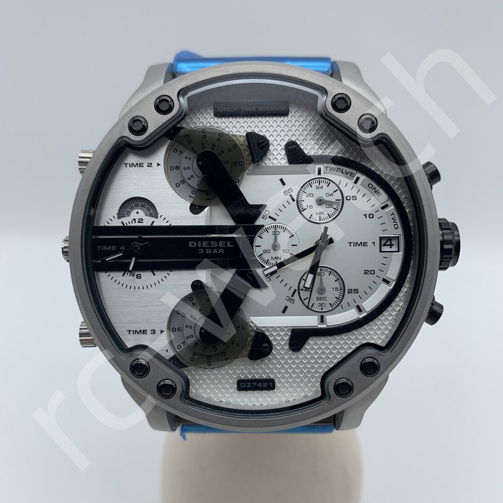 Diesel DZ7421 Mr.Daddy 2.0 Silver Stainless Steel Chronograph for Men –