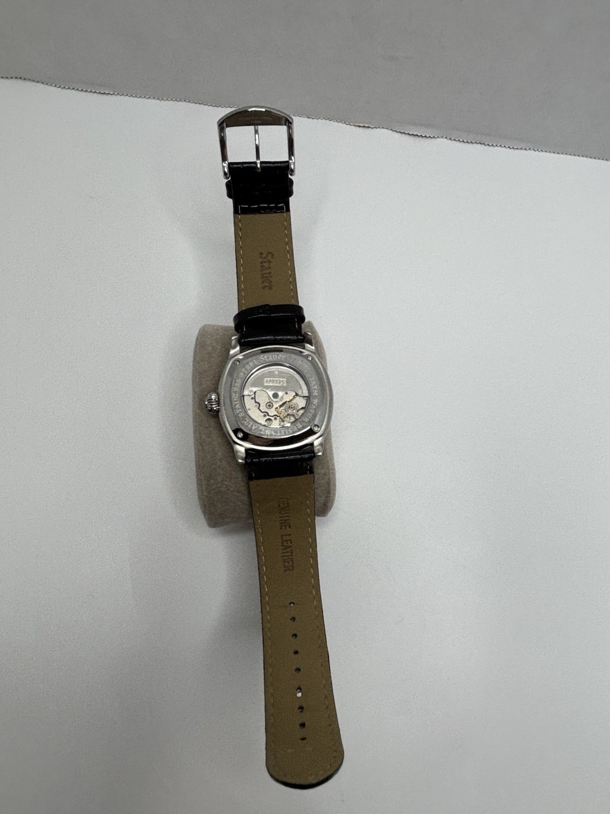 Stauer 1930 Dashtronic Men’s Watch Cotswold Genuine Leather Band Black Works