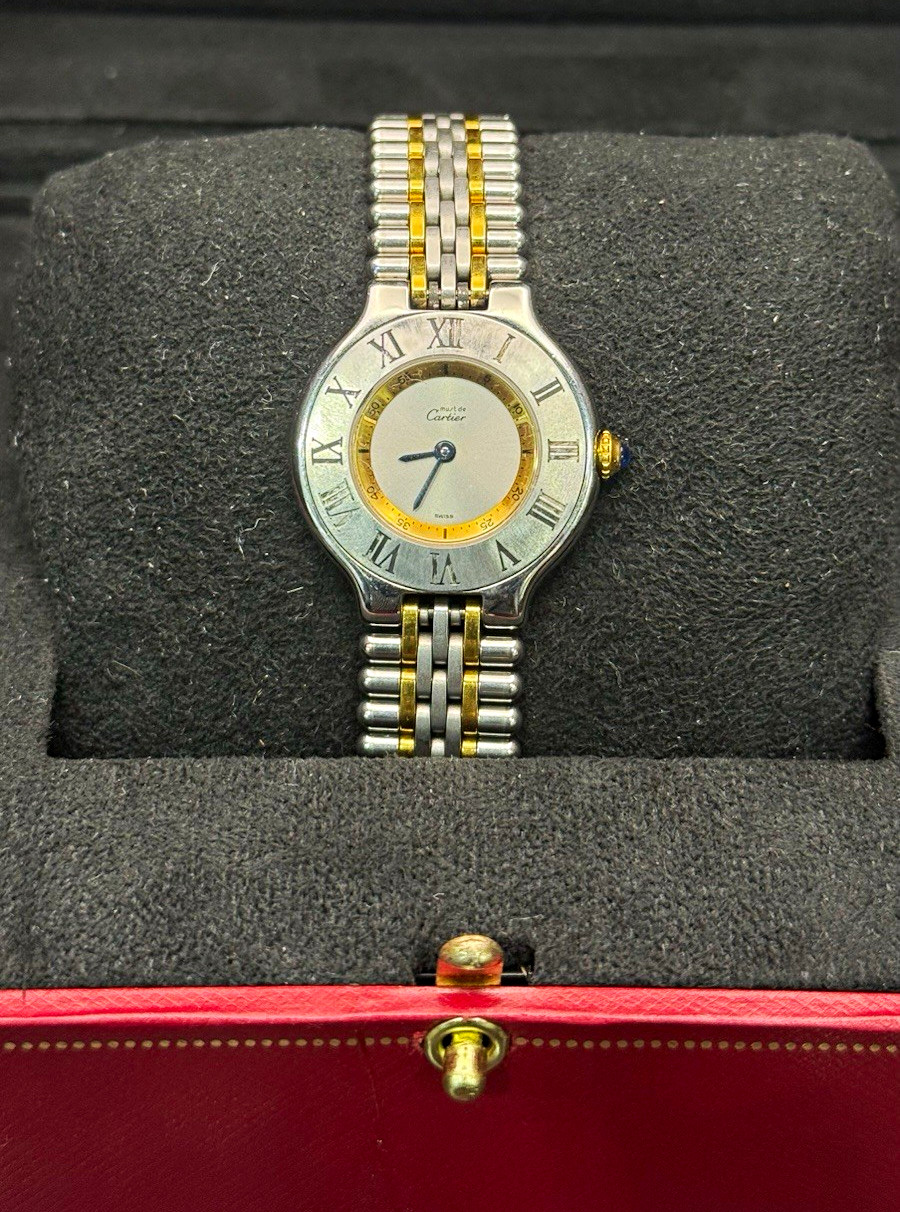 Cartier Must de Cartier 21 Swiss Quartz Two-Tone 26mm Roman Dial w/ Box