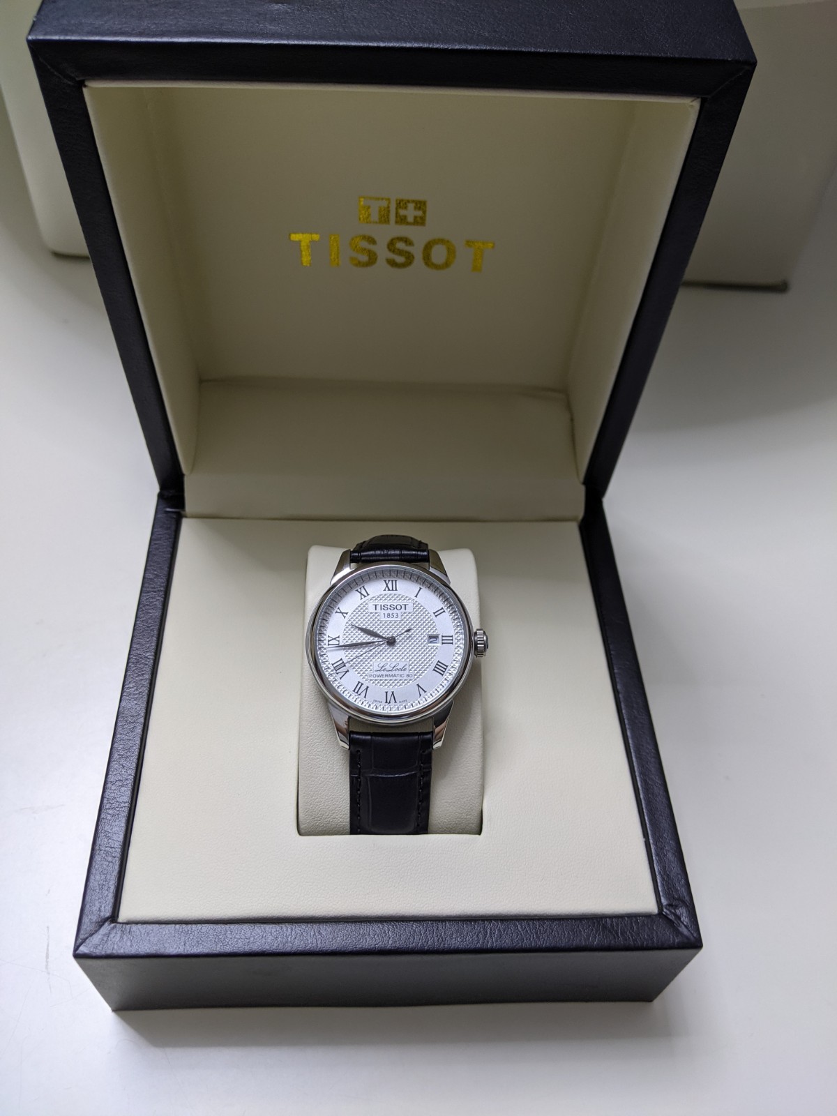 Tissot Le Locle Powermatic 80 Automatic 39mm T0064071603300 Box Leather Strap